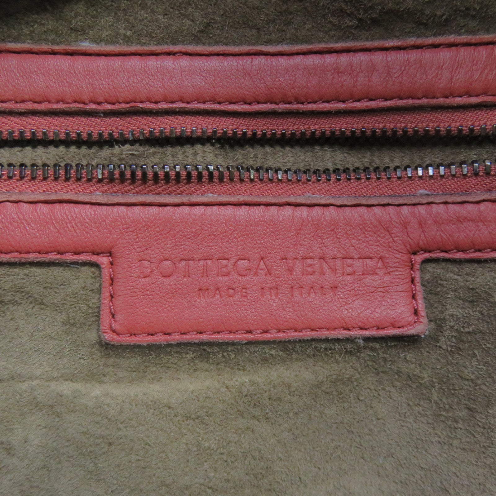 BOTTEGA VENETA 【激減優惠】織紋皮革Shoulder Bag肩背袋啡紅色