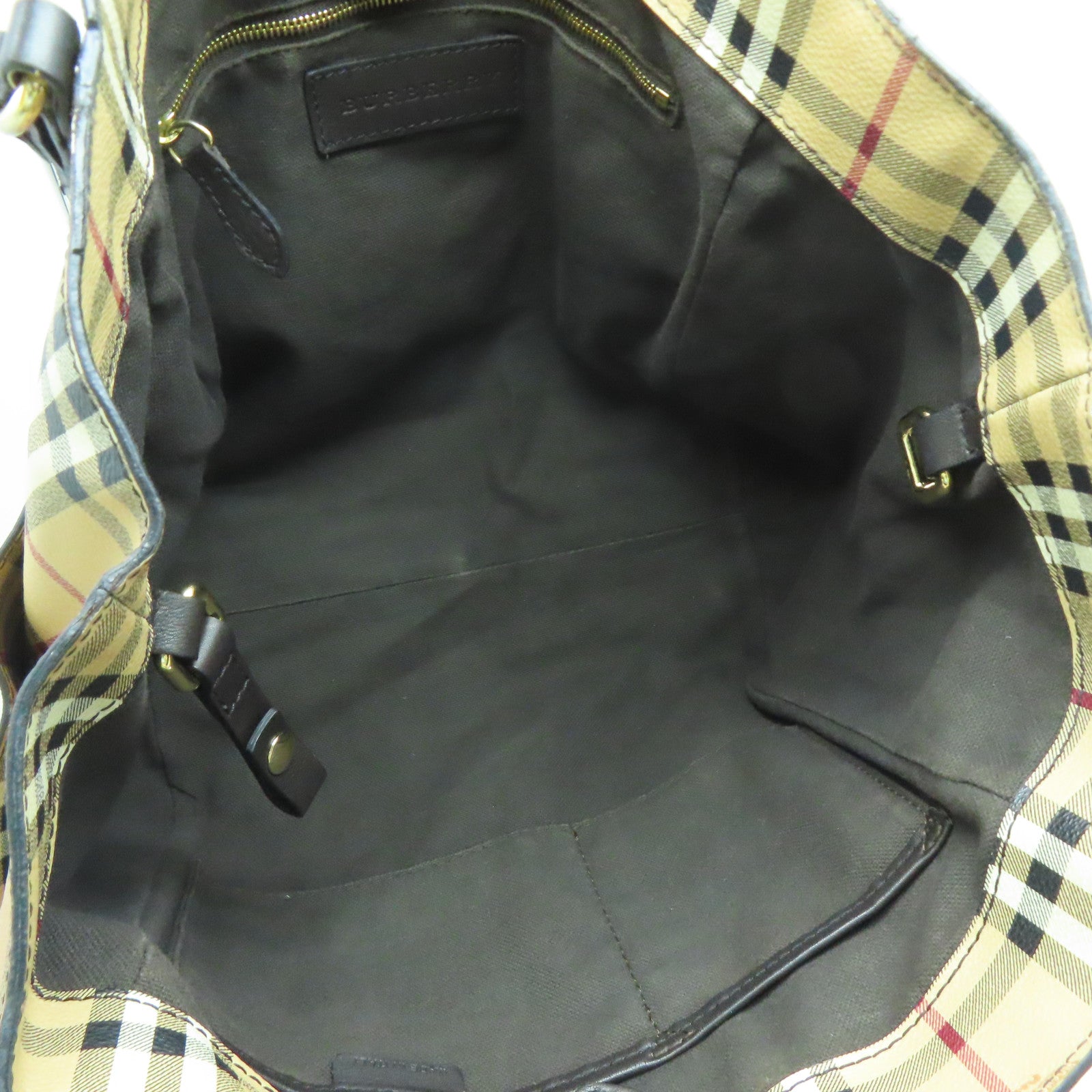 BURBERRY 涂层皮革Shoulder Bag金扣肩背袋米色