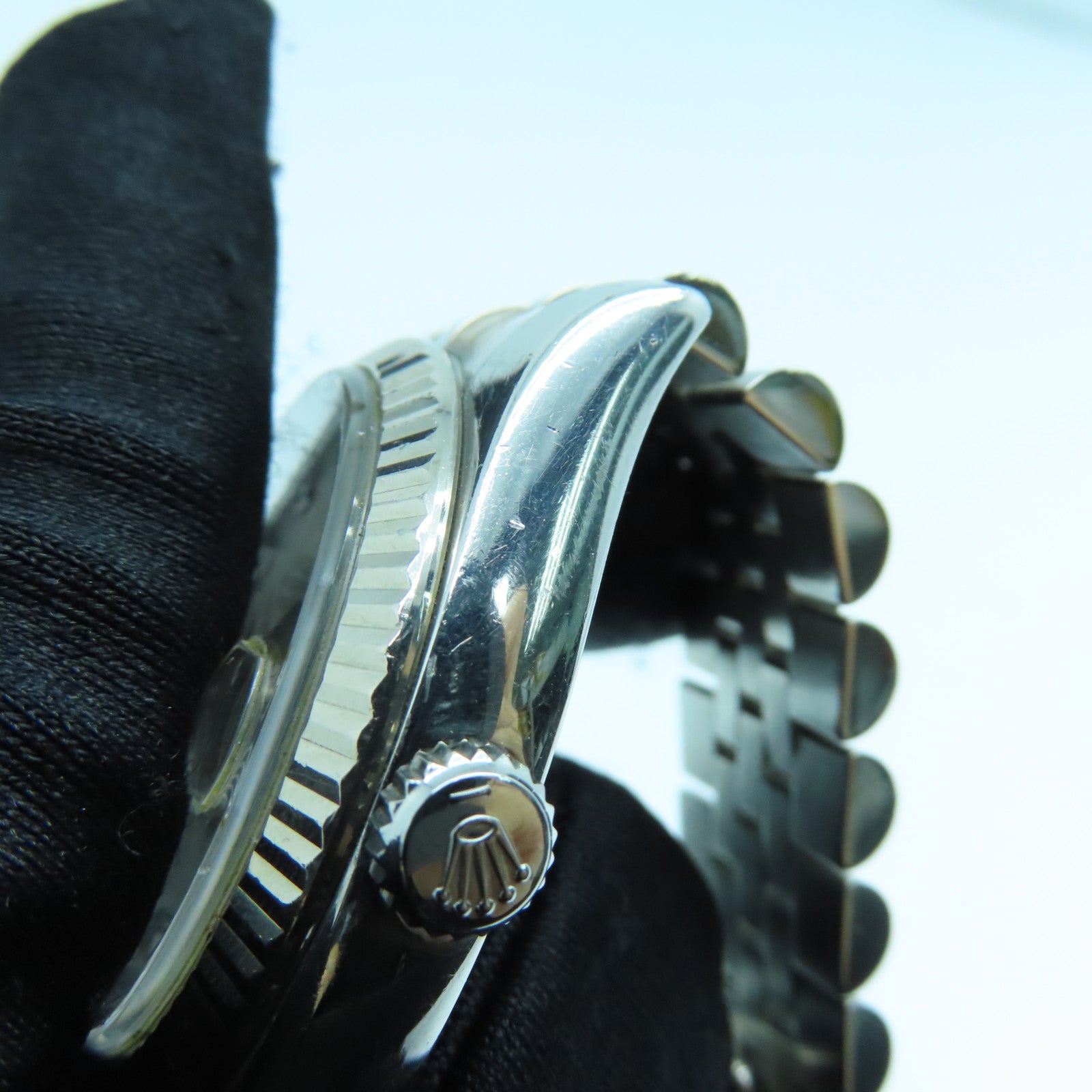 ROLEX Datejust不鏽鋼手錶鑽石自動機芯銀色