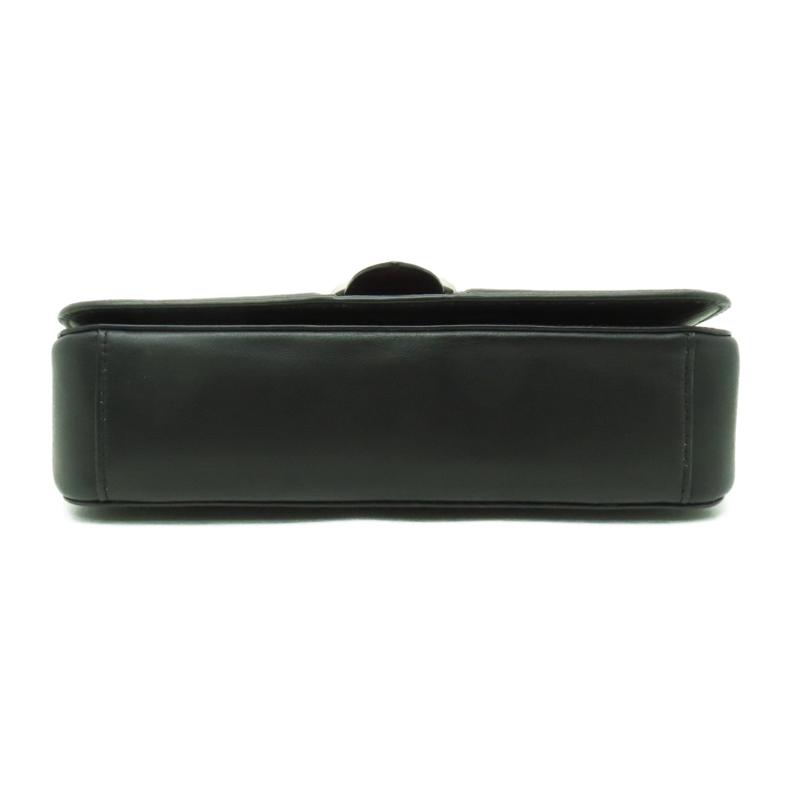 COACH 塗層帆布/皮革Shoulder Bag銀扣肩背袋黑色