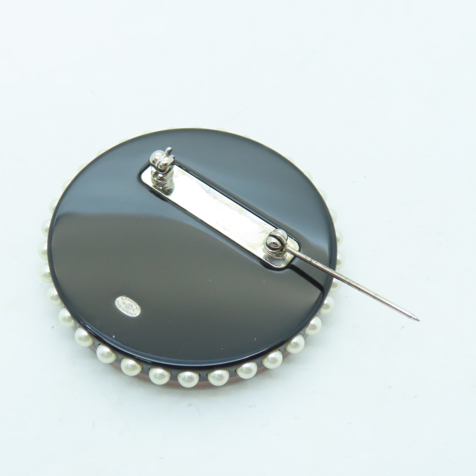 CHANEL Metal Face Brooch brooch pink