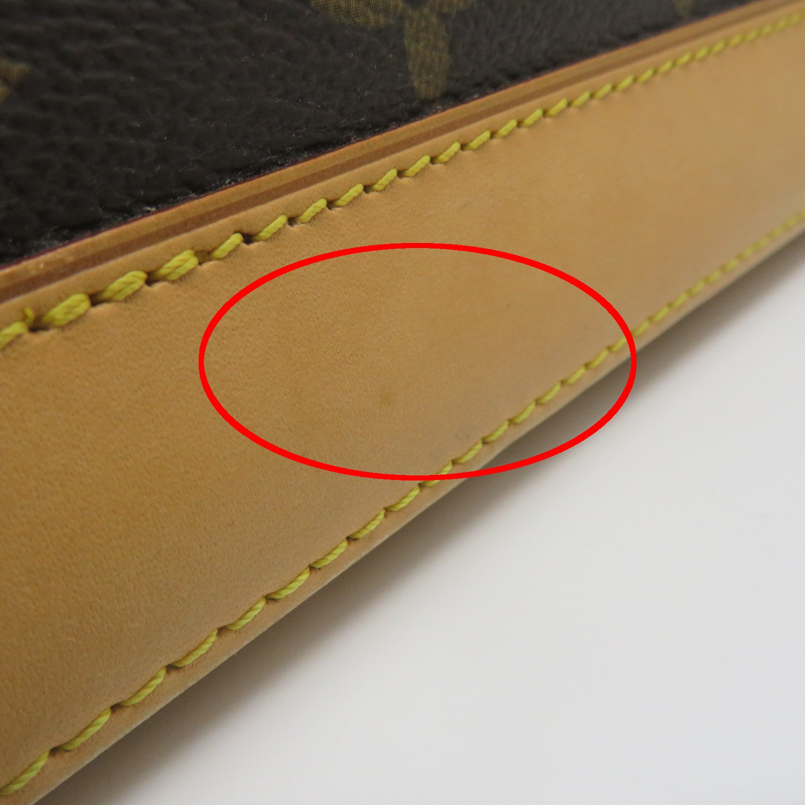 LOUIS VUITTON Monogram Alma BB Gold Buckle Shoulder Bag Brown