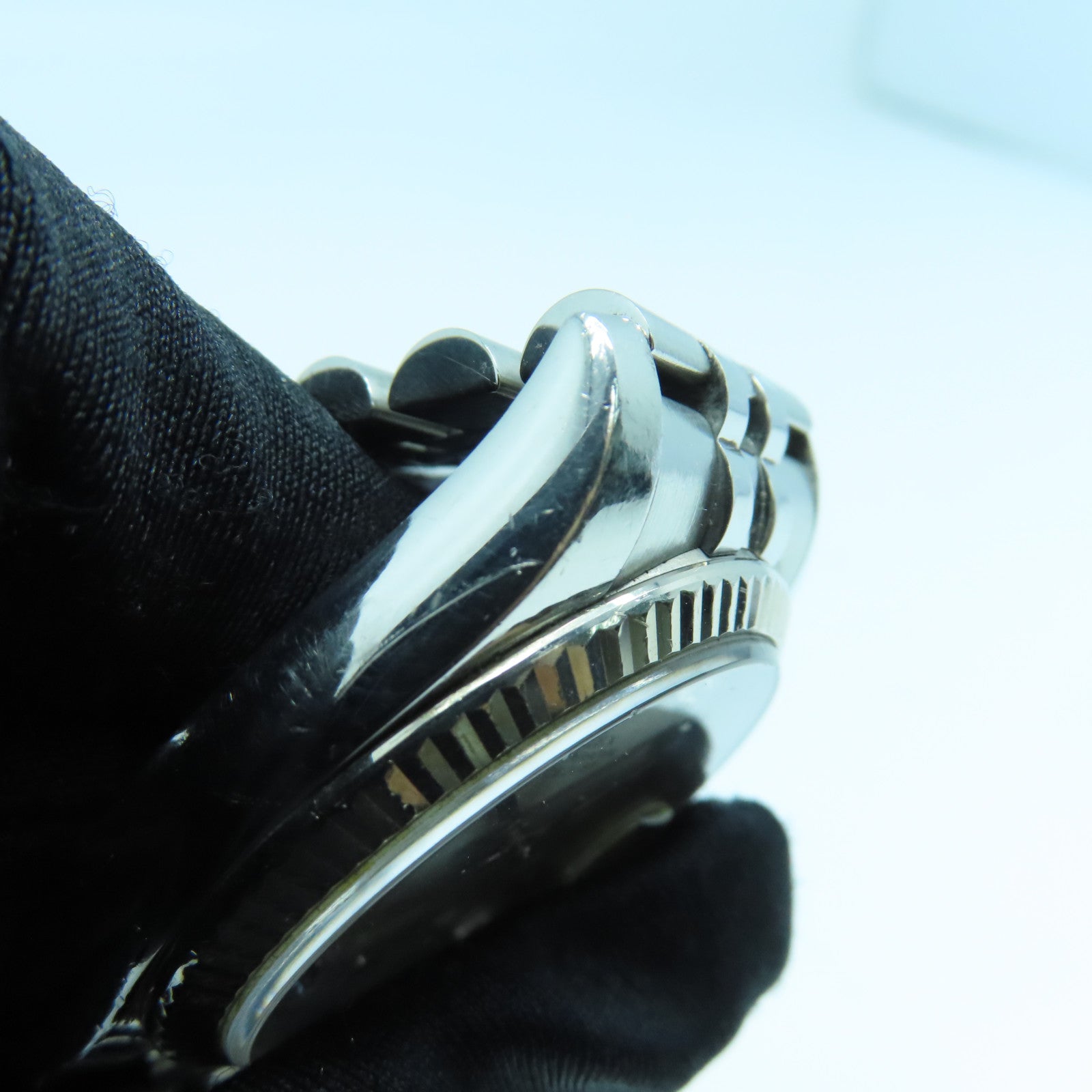 ROLEX Datejust不鏽鋼手錶鑽石自動機芯銀色