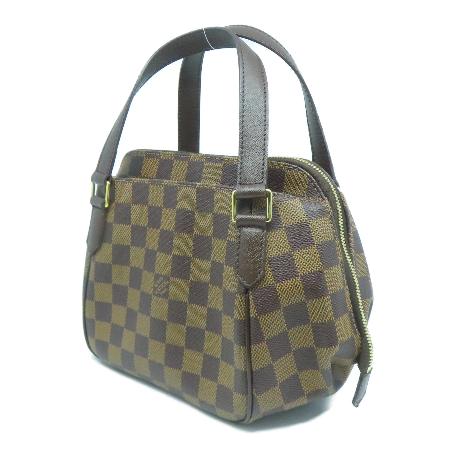 LOUIS VUITTON Damier Belem PM金扣手挽袋啡色