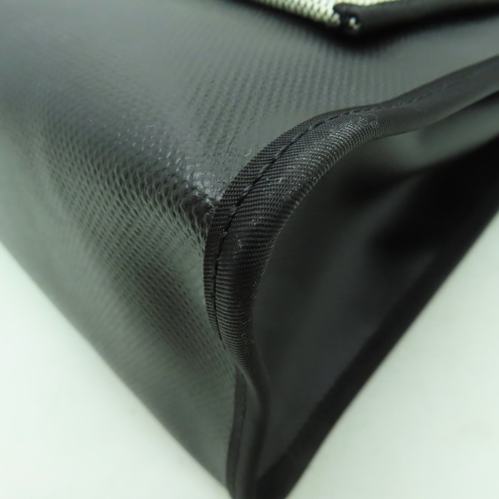HERMES 防水帆布Herbag PM金扣手挽肩背兩用袋黑色