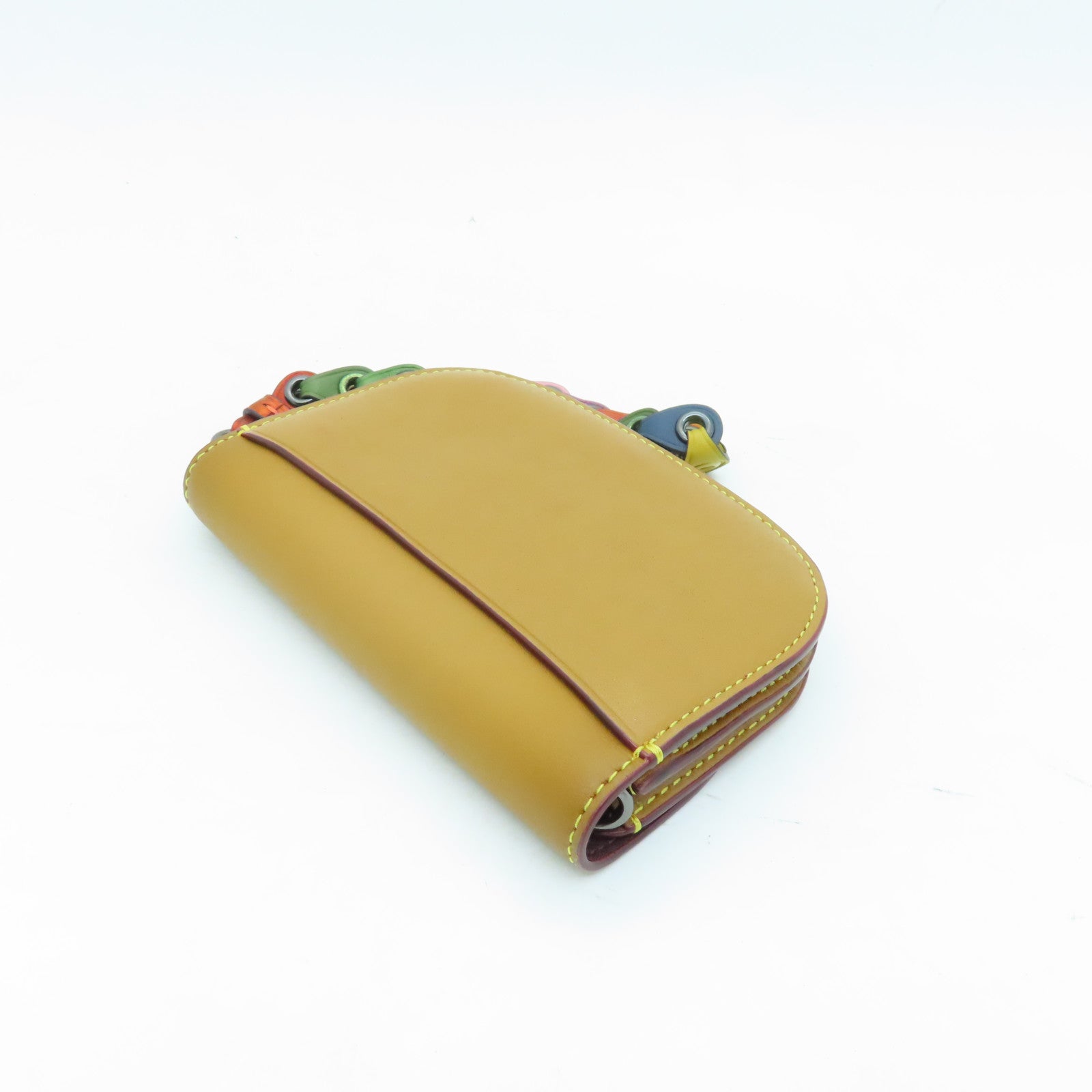 COACH cowhide leather Pouch wallet gold buckle wallet brown