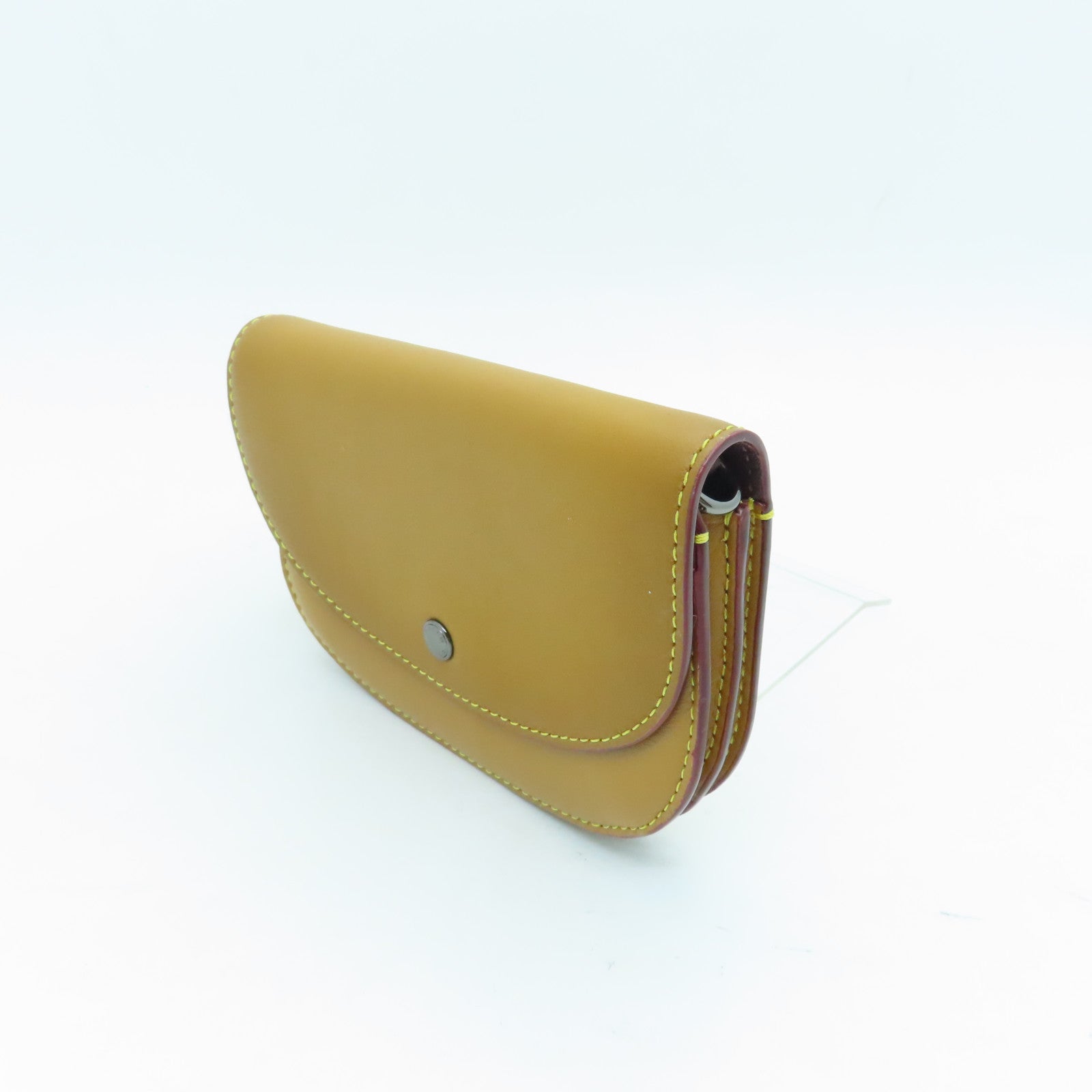 COACH cowhide leather Pouch wallet gold buckle wallet brown