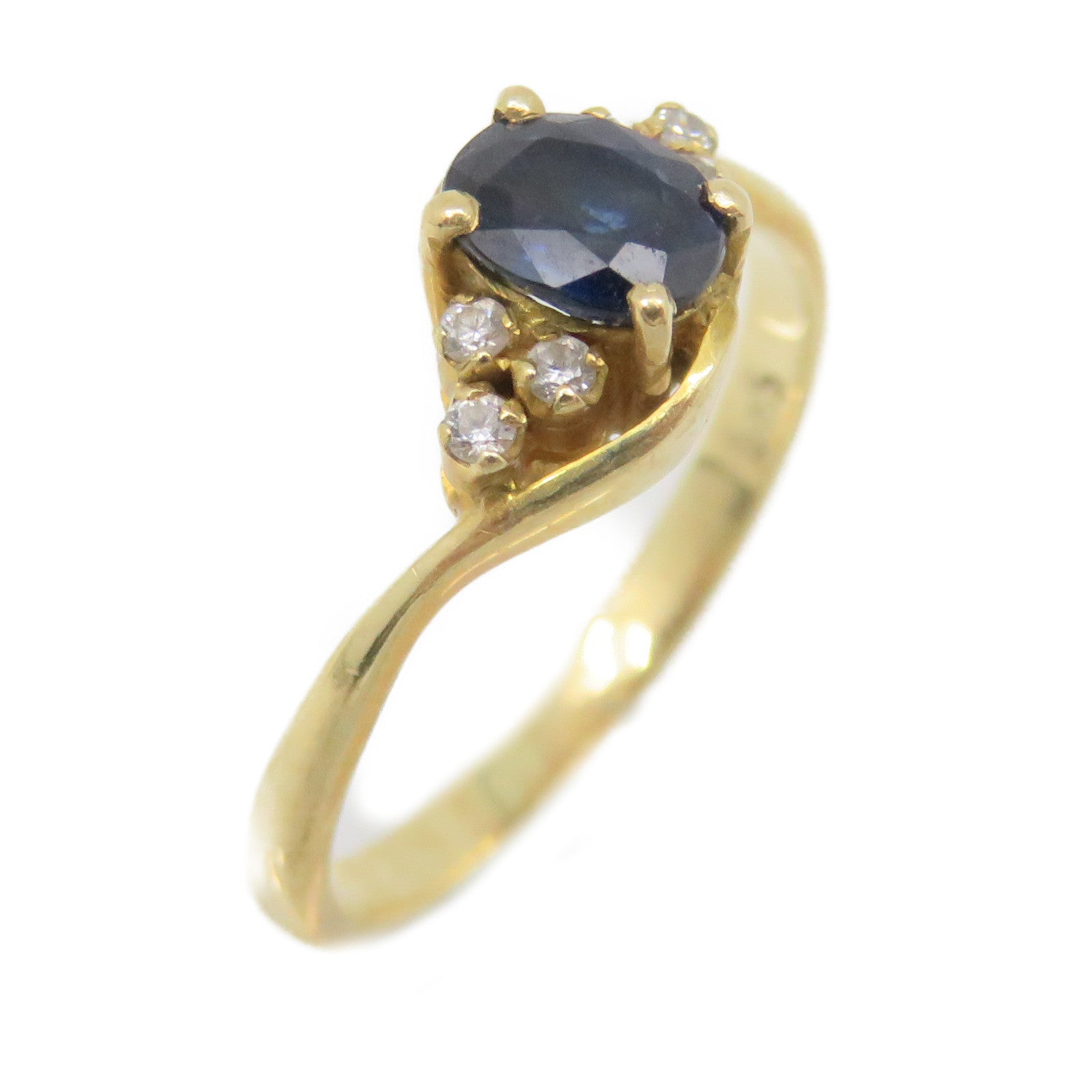 JEWELRY 14K Gold/Blue Ruby Ring US#5