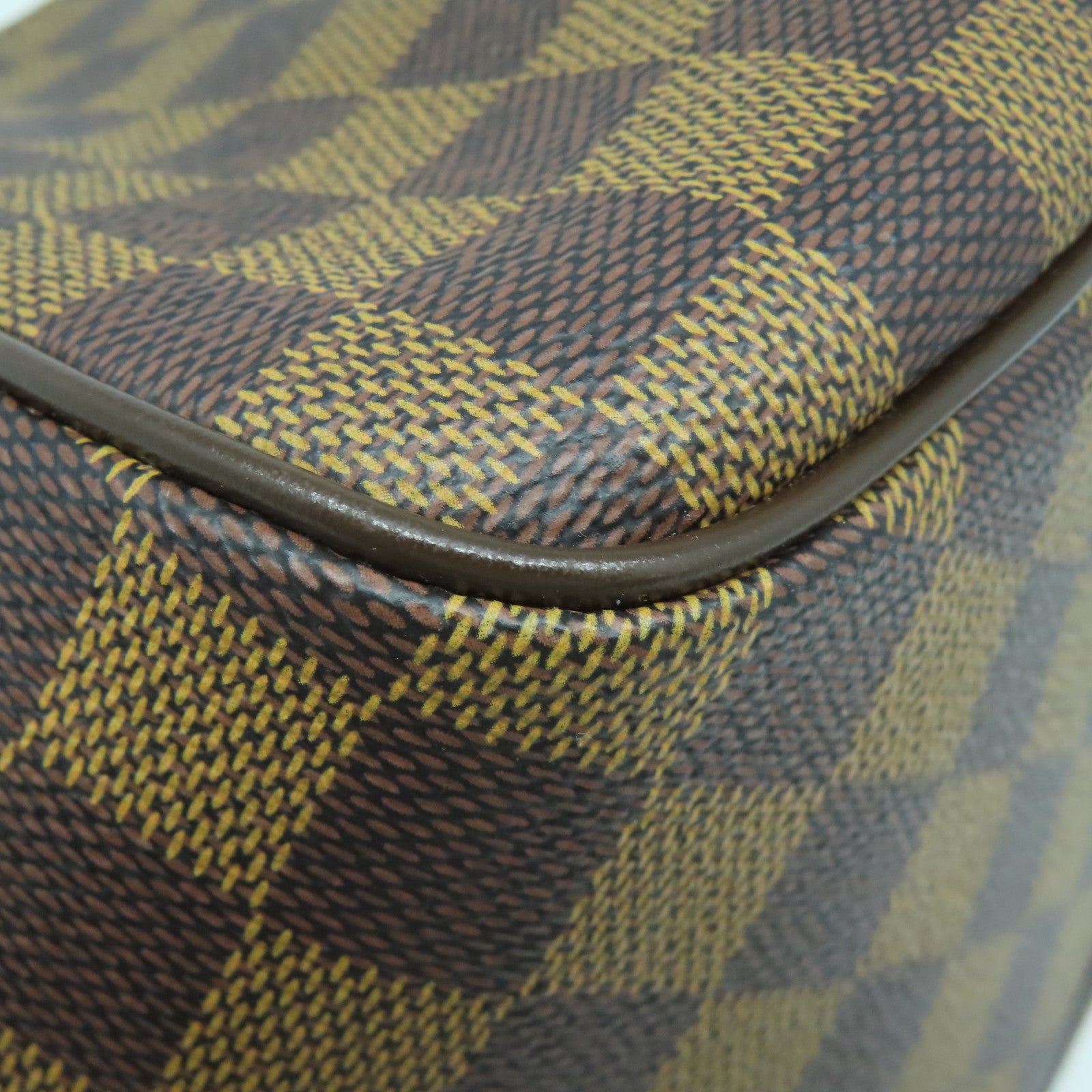 LOUIS VUITTON Damier Belem PM金扣手挽袋啡色