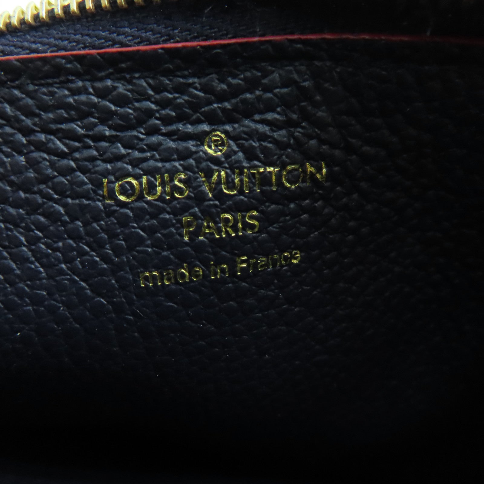 LOUIS VUITTON Monogram Empreinte Recto Verso金扣卡片包蓝色/红色