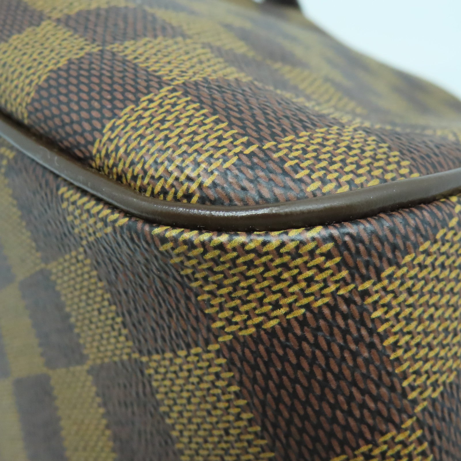 LOUIS VUITTON Damier Belem PM金扣手挽袋啡色