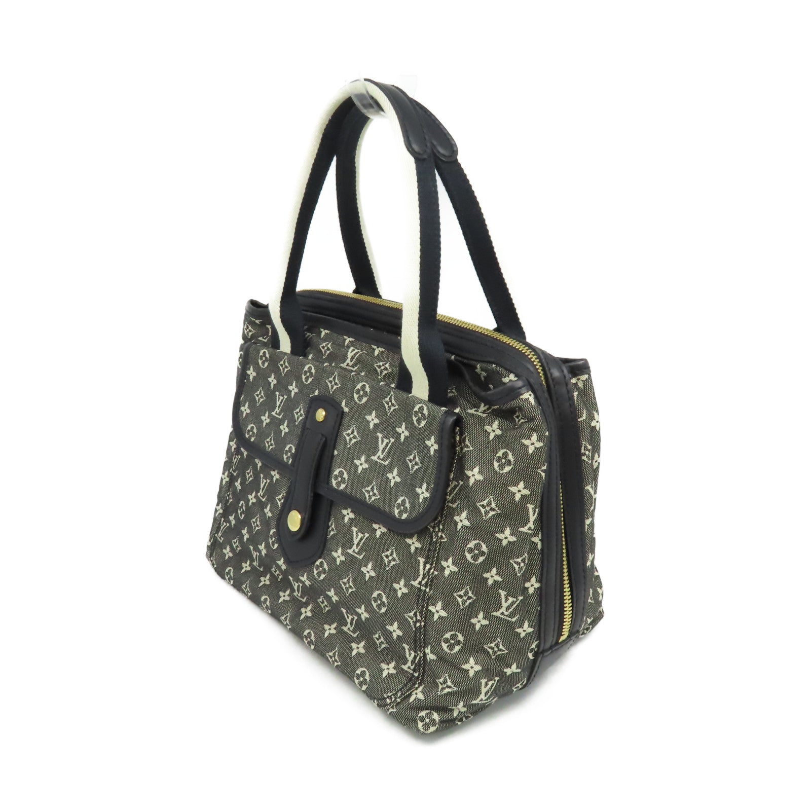 LOUIS VUITTON Mini Lin Monogram Mini Hippo Mario Kate Hand Bag手挽袋黑色