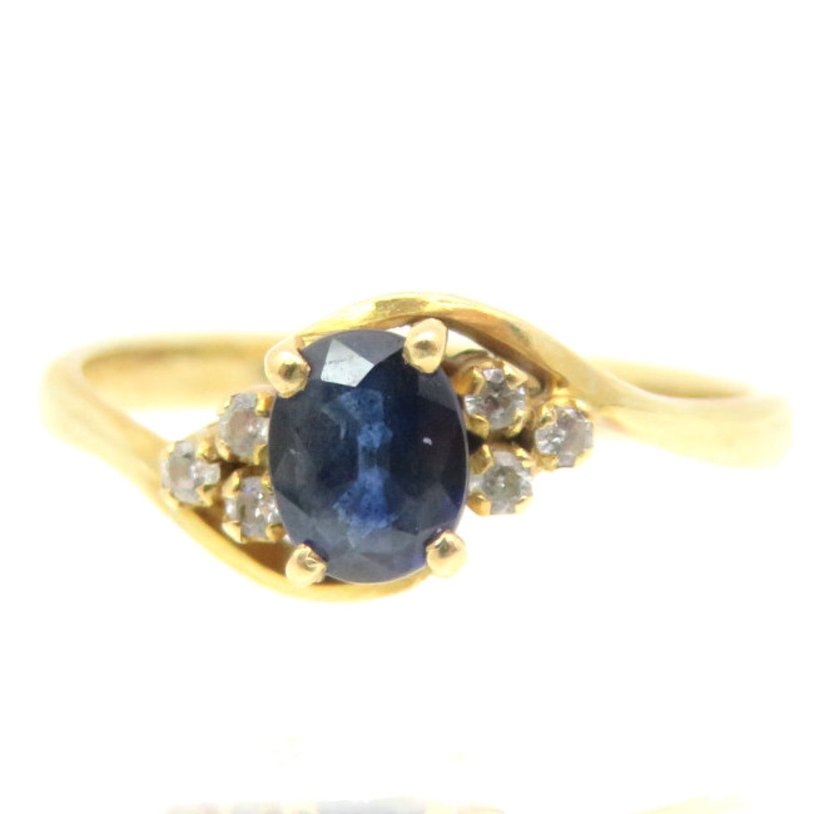 JEWELRY 14K Gold/Blue Ruby Ring US#5