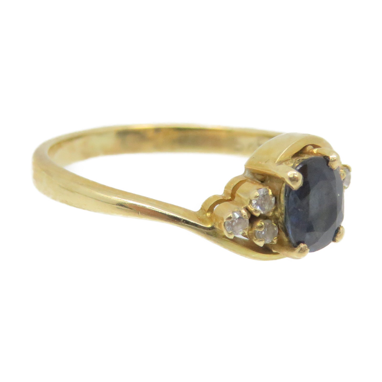 JEWELRY 14K Gold/Blue Ruby Ring US#5