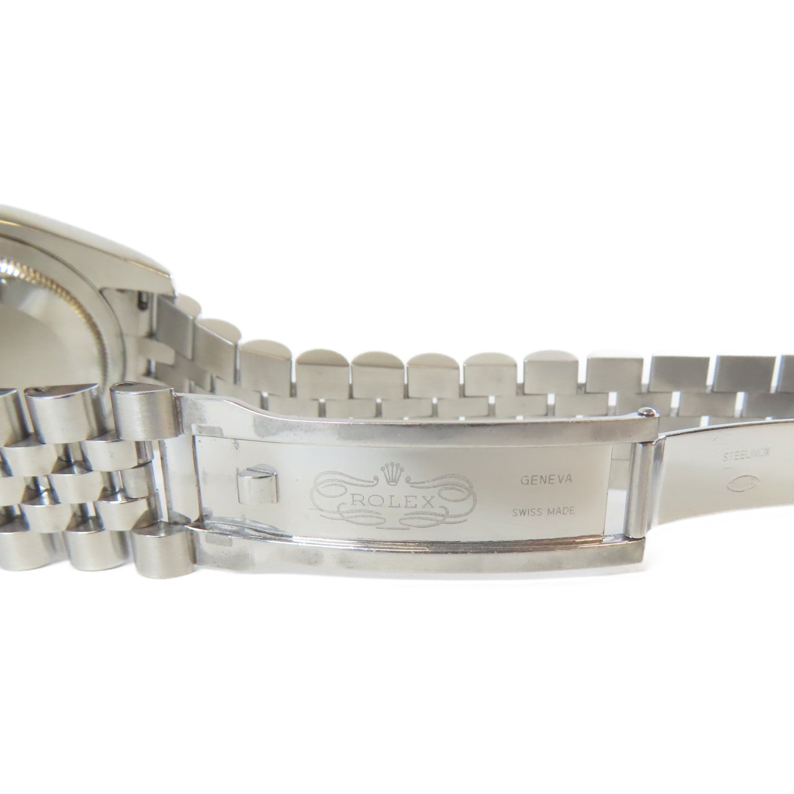ROLEX Datejust 18K白金/不鏽鋼手錶自動機芯銀色