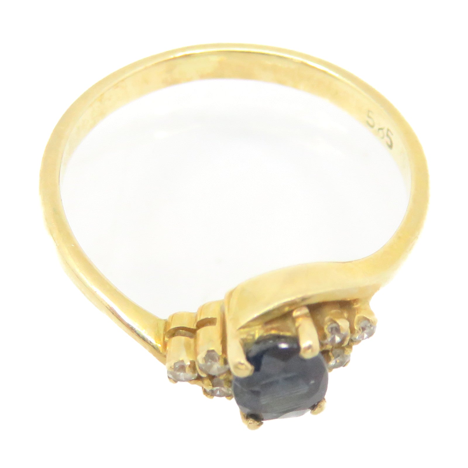 JEWELRY 14K Gold/Blue Ruby Ring US#5