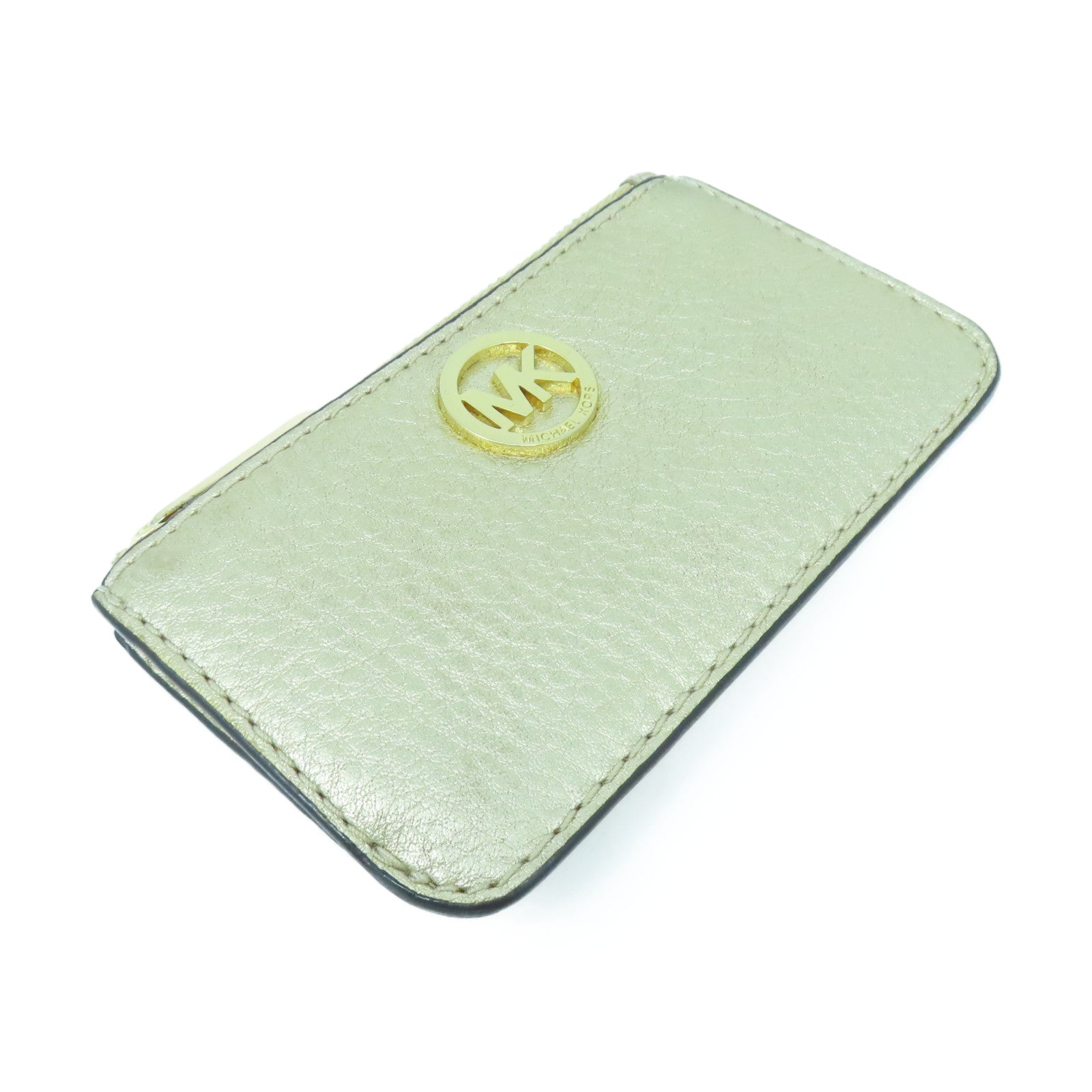 Michael Kors 牛皮皮革Coin Purse金扣零錢包金色