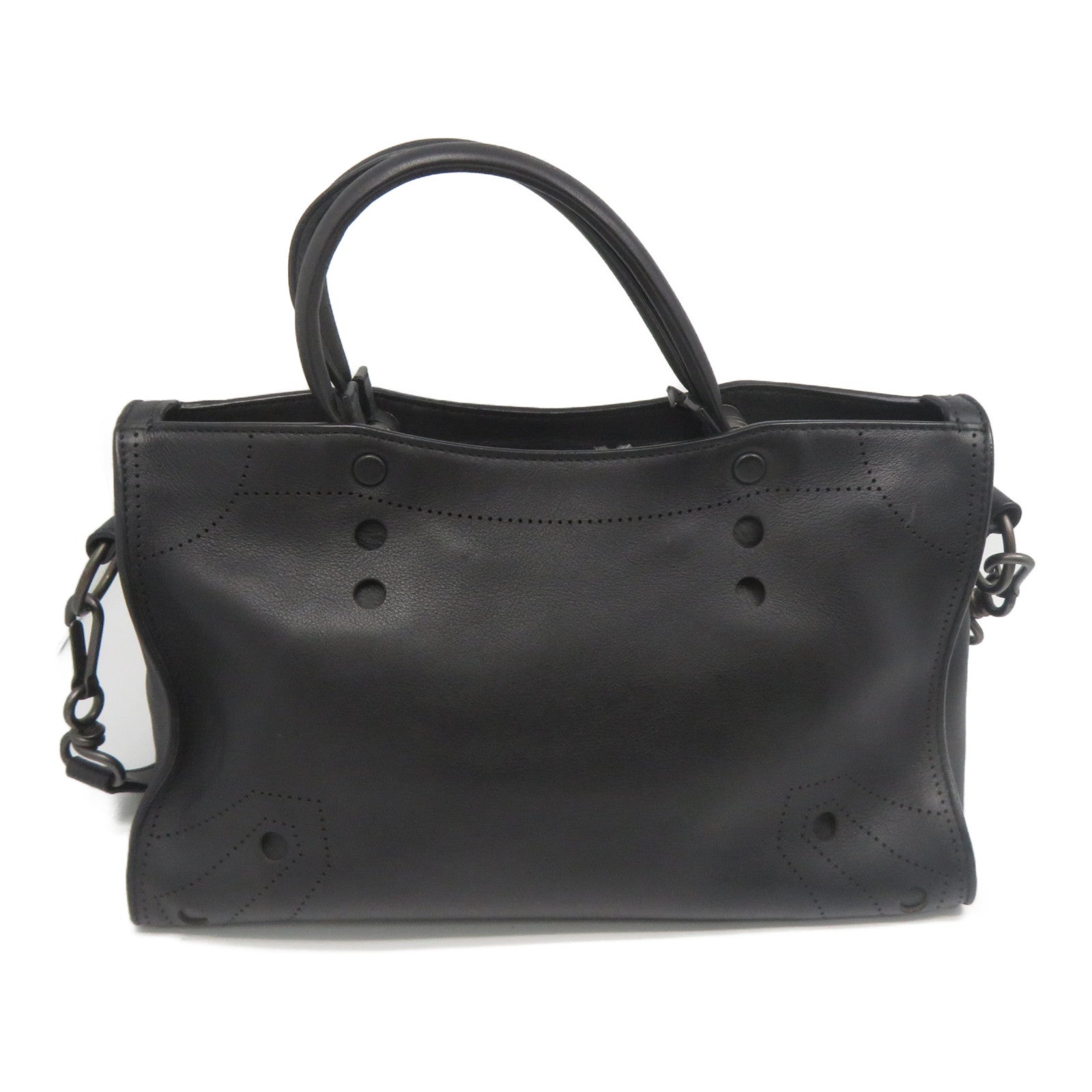 BALENCIAGA 牛皮皮革2 Way Shoulder手挽肩背兩用袋黑色