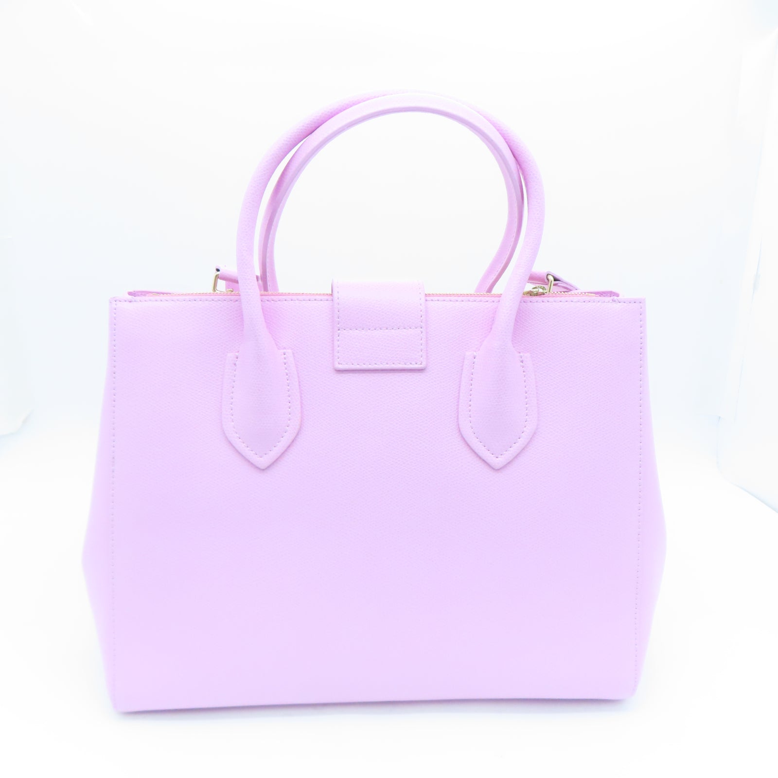 Furla 牛皮皮革Shoulder Bag金扣手挽肩背两用袋粉红色