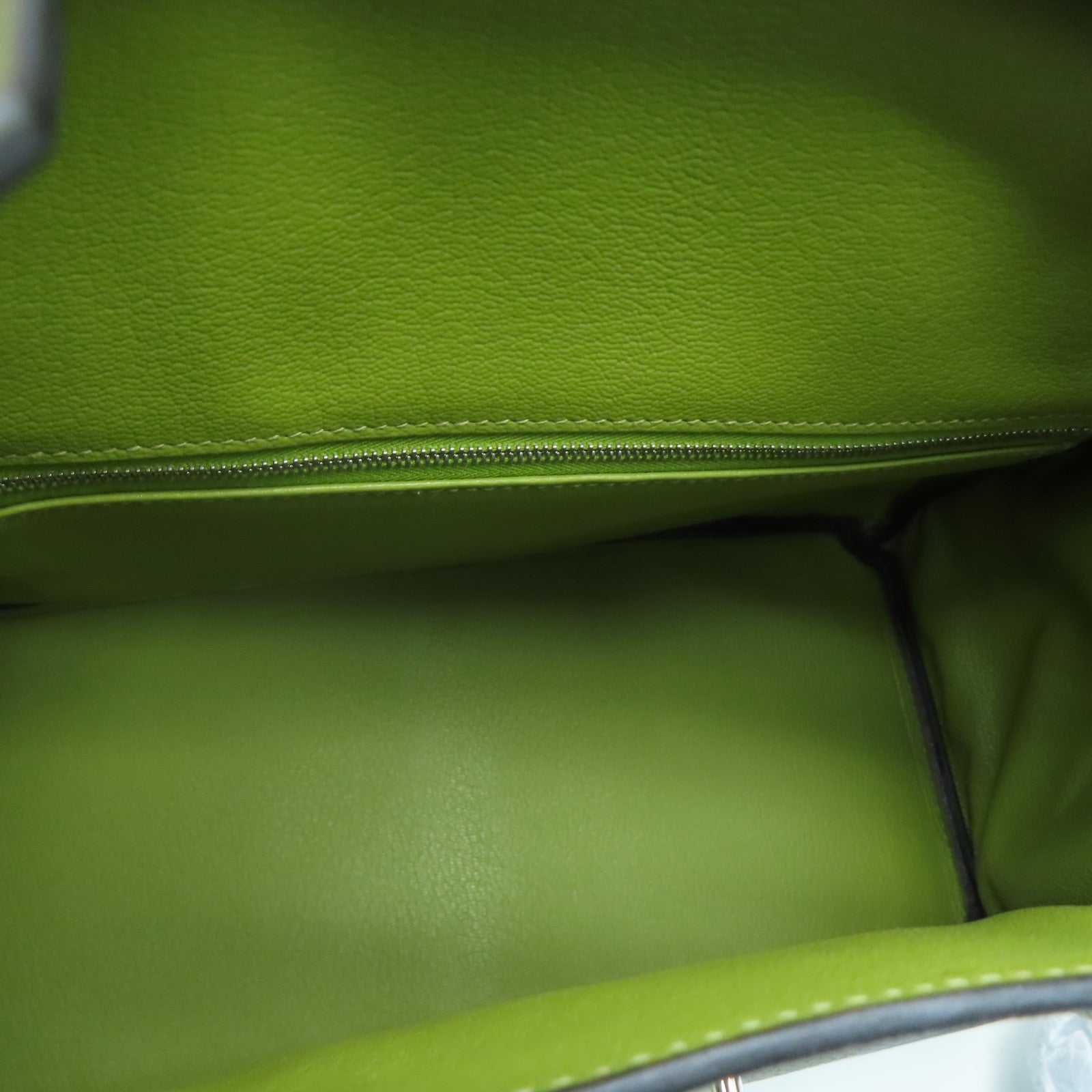 HERMES Togo皮革Birkin 30銀扣手挽袋綠色