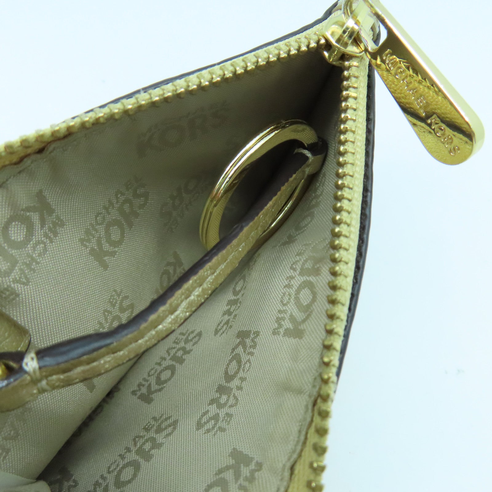 Michael Kors 牛皮皮革Coin Purse金扣零錢包金色