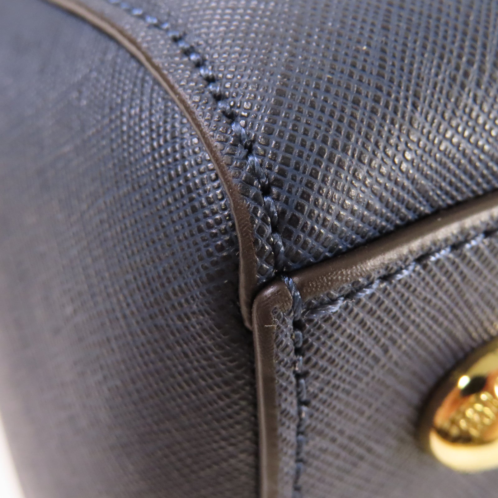 Michael Kors 牛皮皮革Tote Bag金扣肩背袋藍色