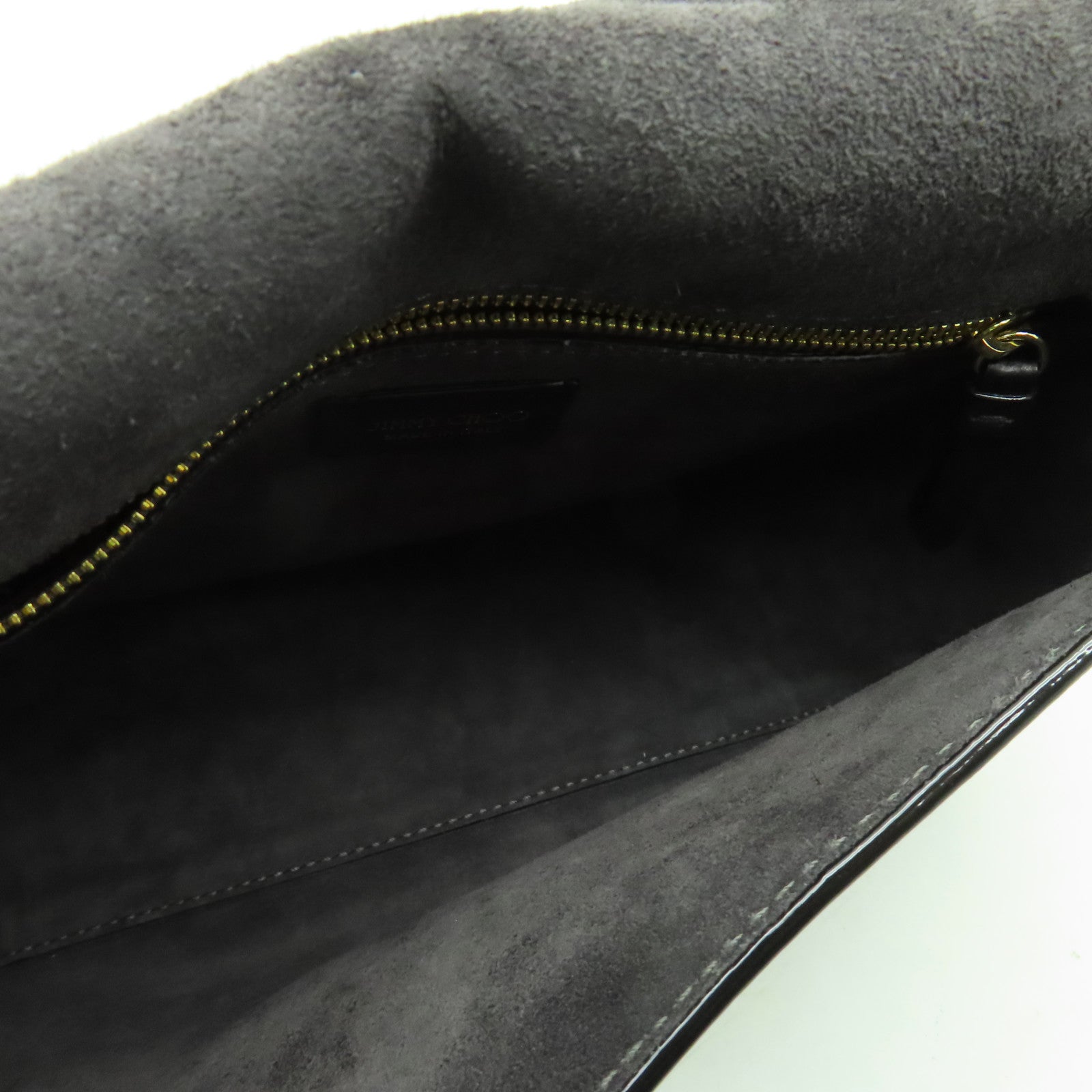 JIMMY CHOO 【激減優惠】牛皮皮革Shoulder Bag金扣肩背袋黑色