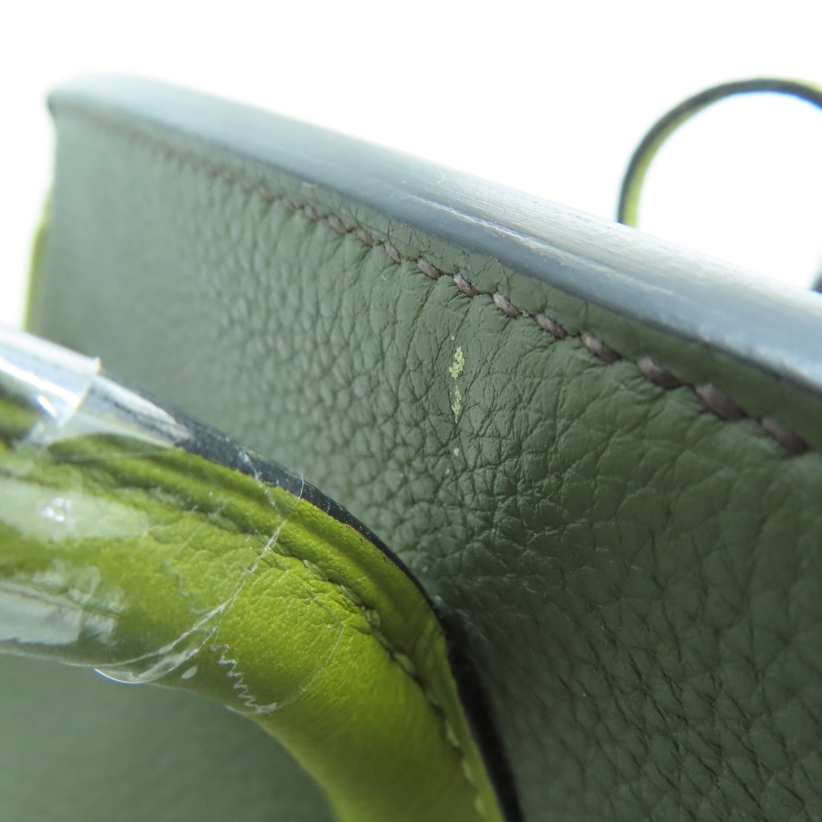 HERMES Togo皮革Birkin 30銀扣手挽袋綠色