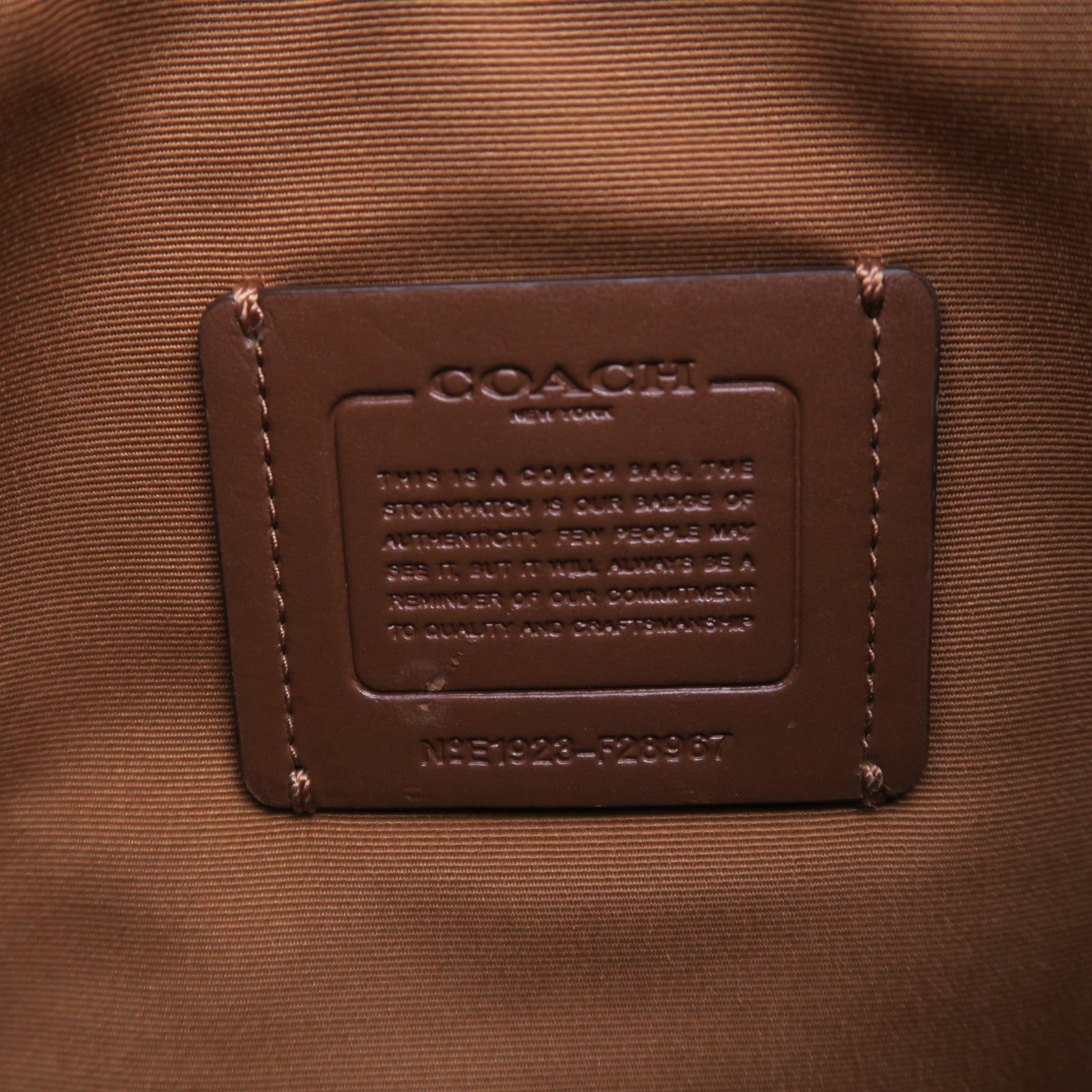 COACH 塗層帆布2 Way Shoulder Bag金扣手挽肩背兩用袋啡色/米色