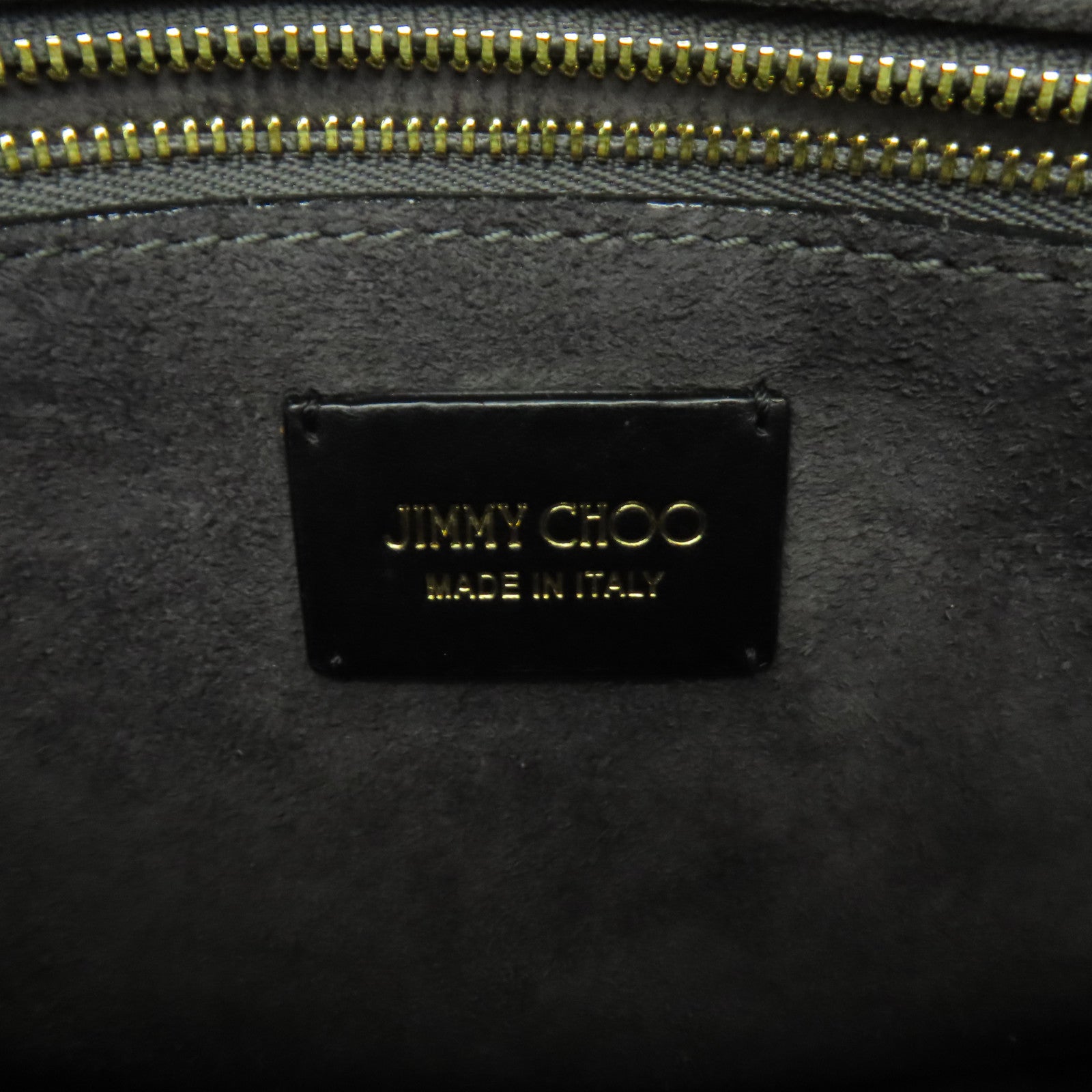 JIMMY CHOO 【激減優惠】牛皮皮革Shoulder Bag金扣肩背袋黑色