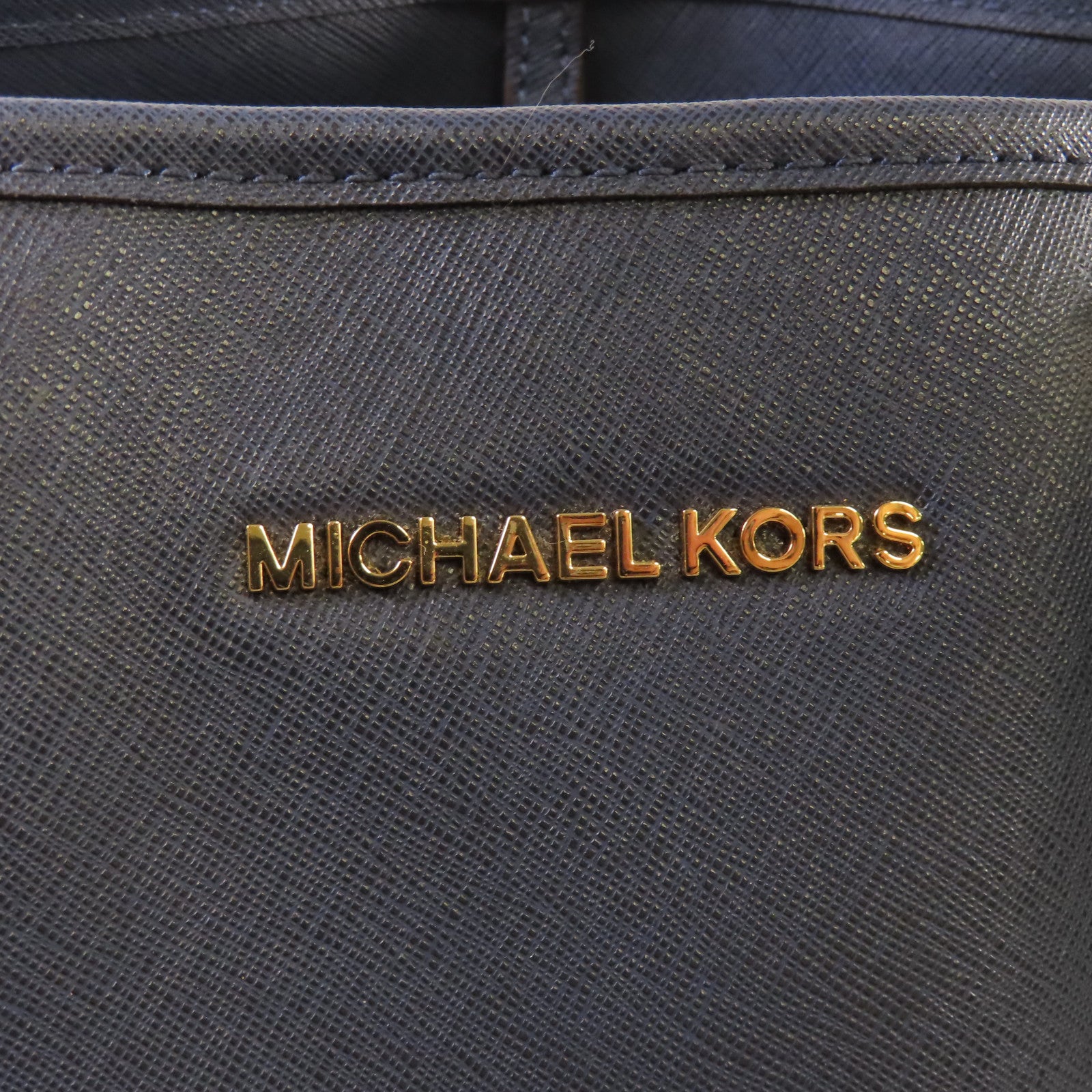 Michael Kors 牛皮皮革Tote Bag金扣肩背袋藍色
