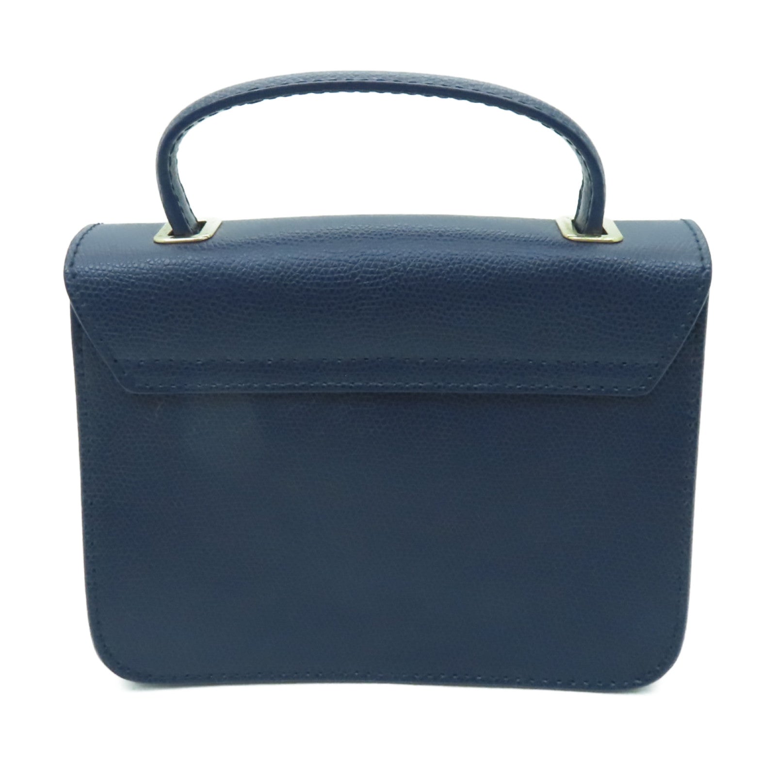 Furla 牛皮皮革Chain Shoulder金扣鏈帶肩背袋深藍色