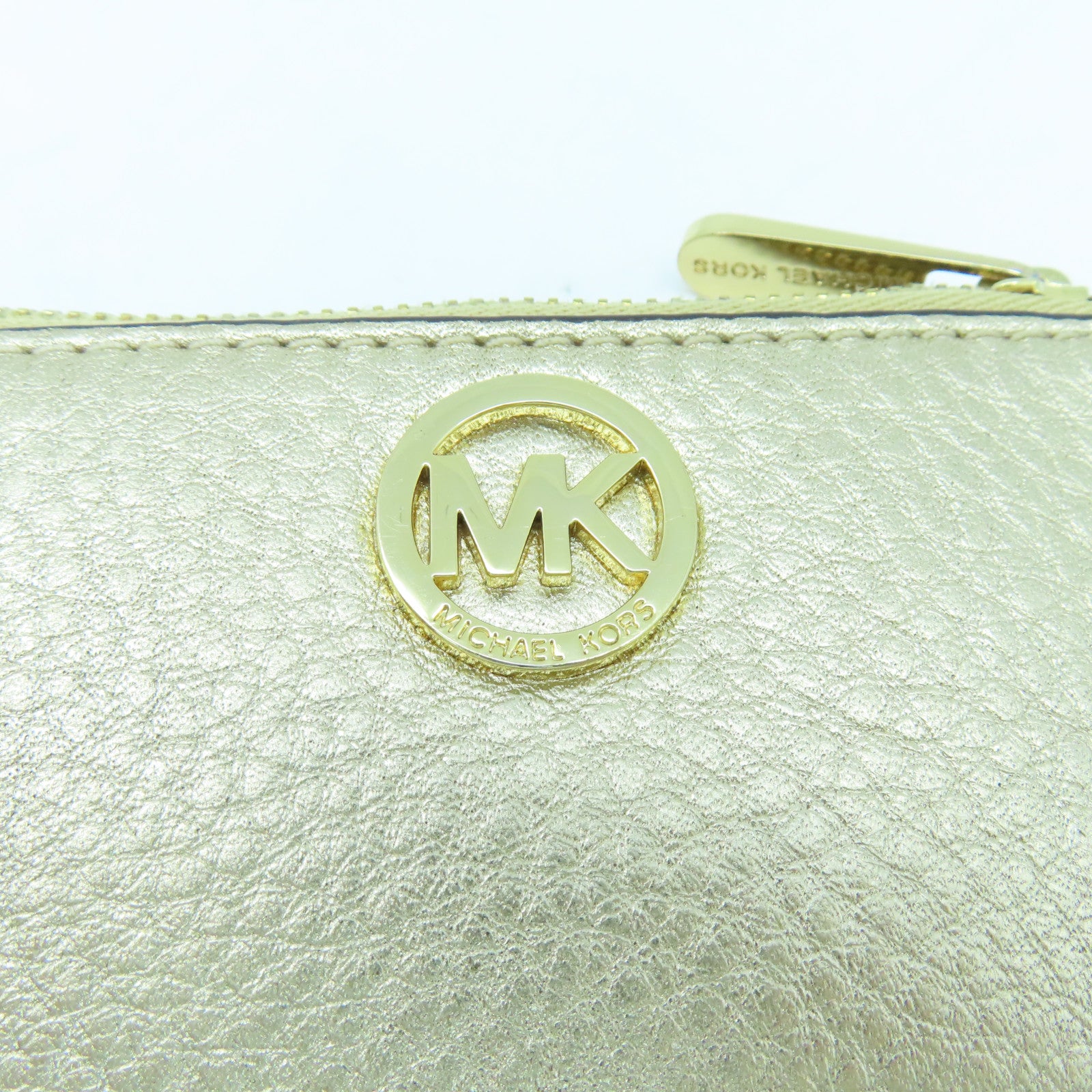 Michael Kors 牛皮皮革Coin Purse金扣零錢包金色