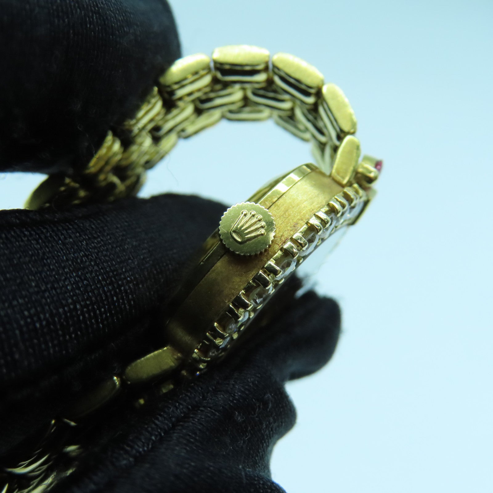 ROLEX Orchid 18K黃金手錶金色