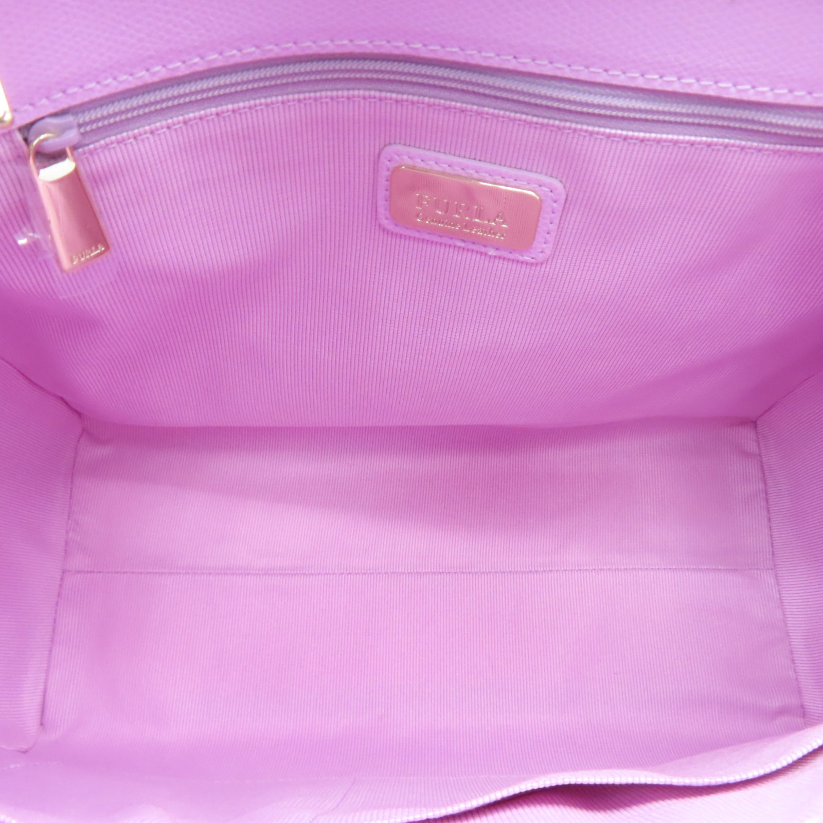 Furla 牛皮皮革Shoulder Bag金扣手挽肩背两用袋粉红色
