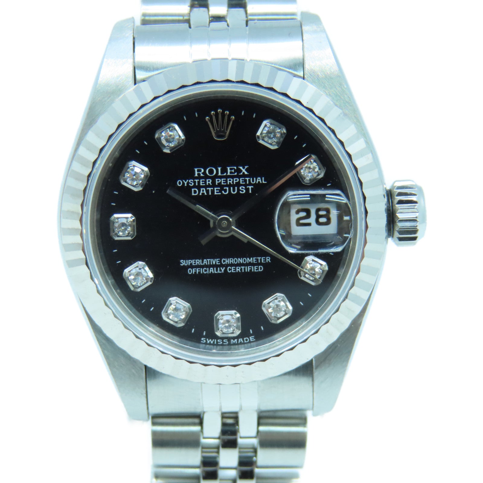 ROLEX Datejust不鏽鋼手錶自動機芯黑色