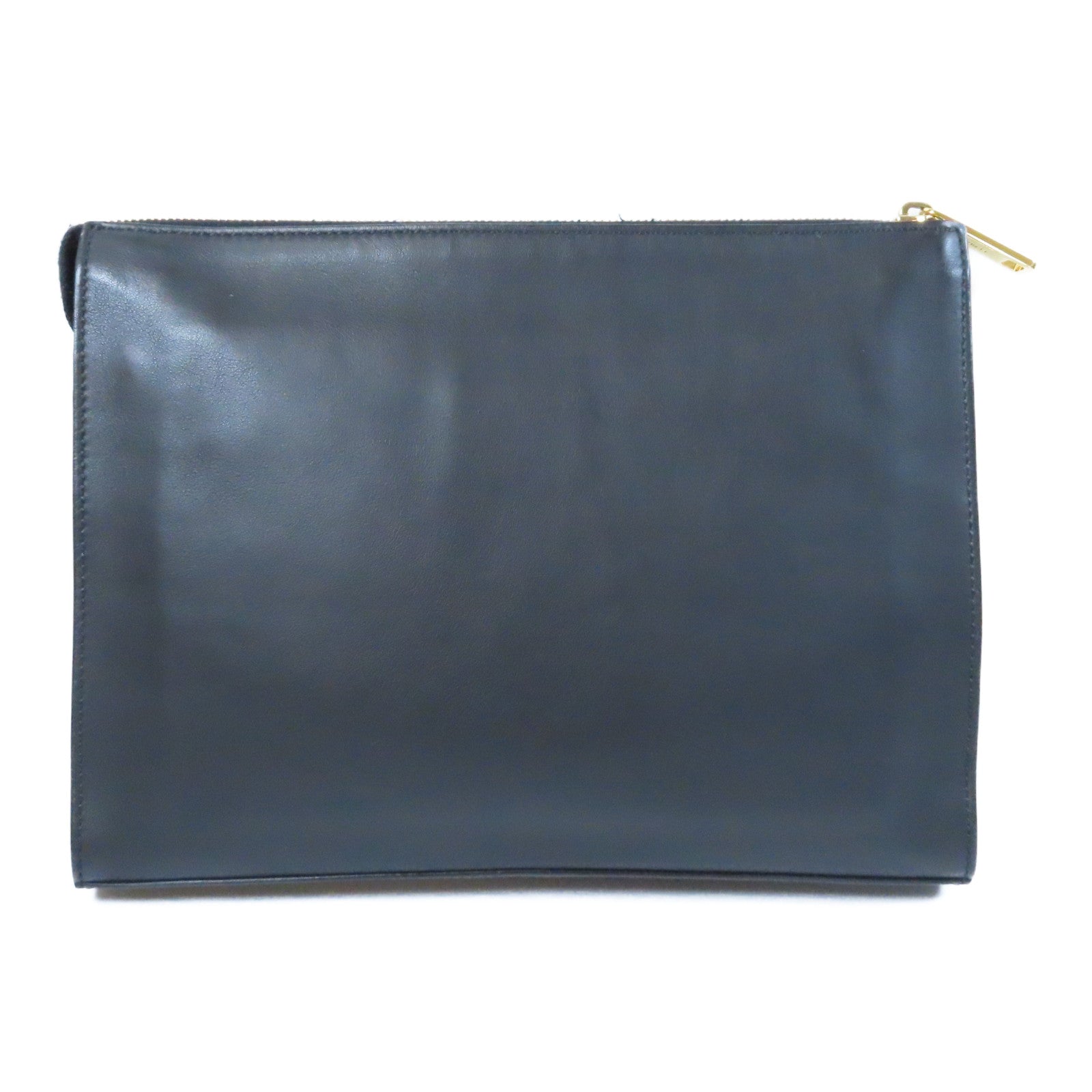 FENDI 牛皮皮革Clutch Bag金扣手拿包黑色