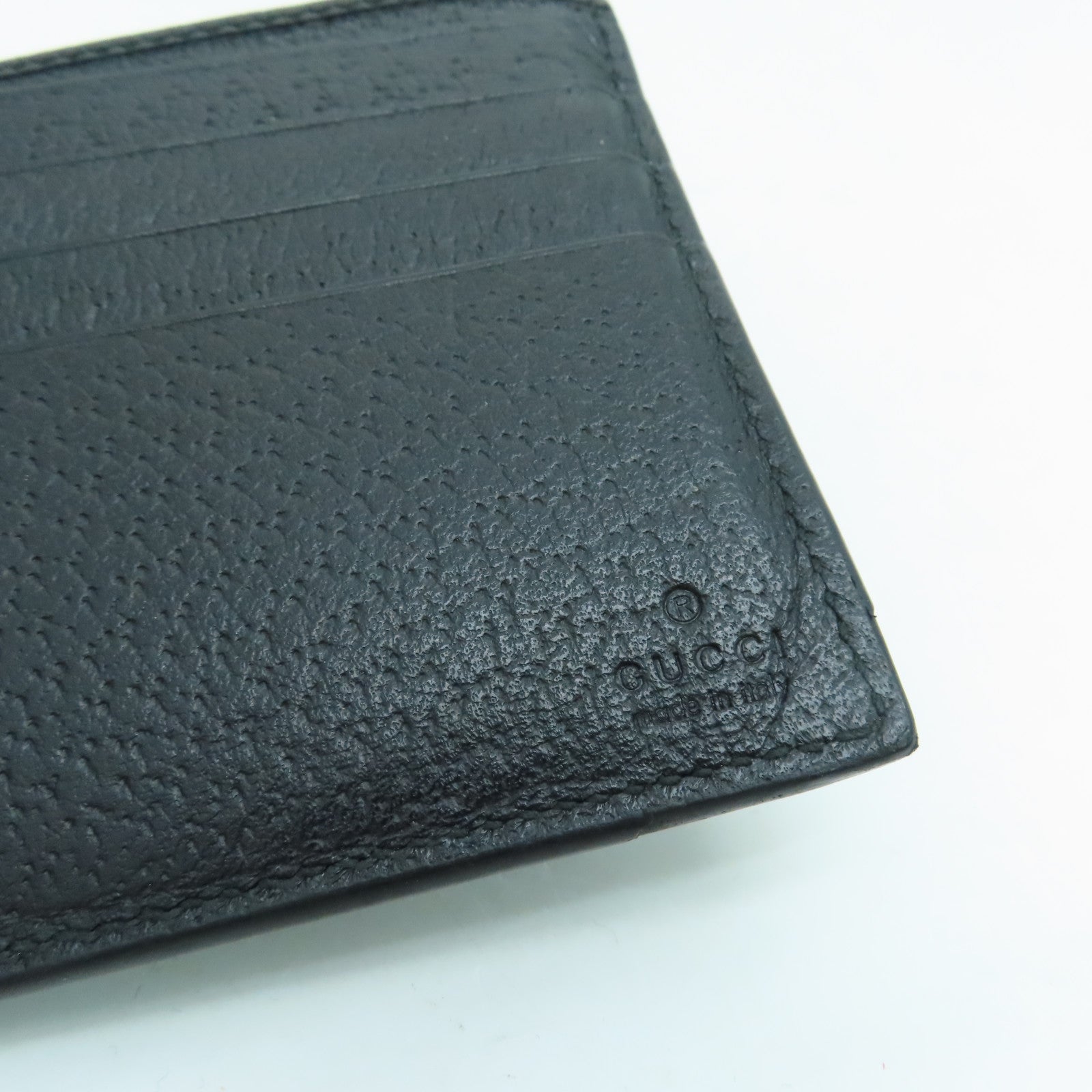 GUCCI 牛皮皮革GG Marmont Wallet金扣钱包黑色