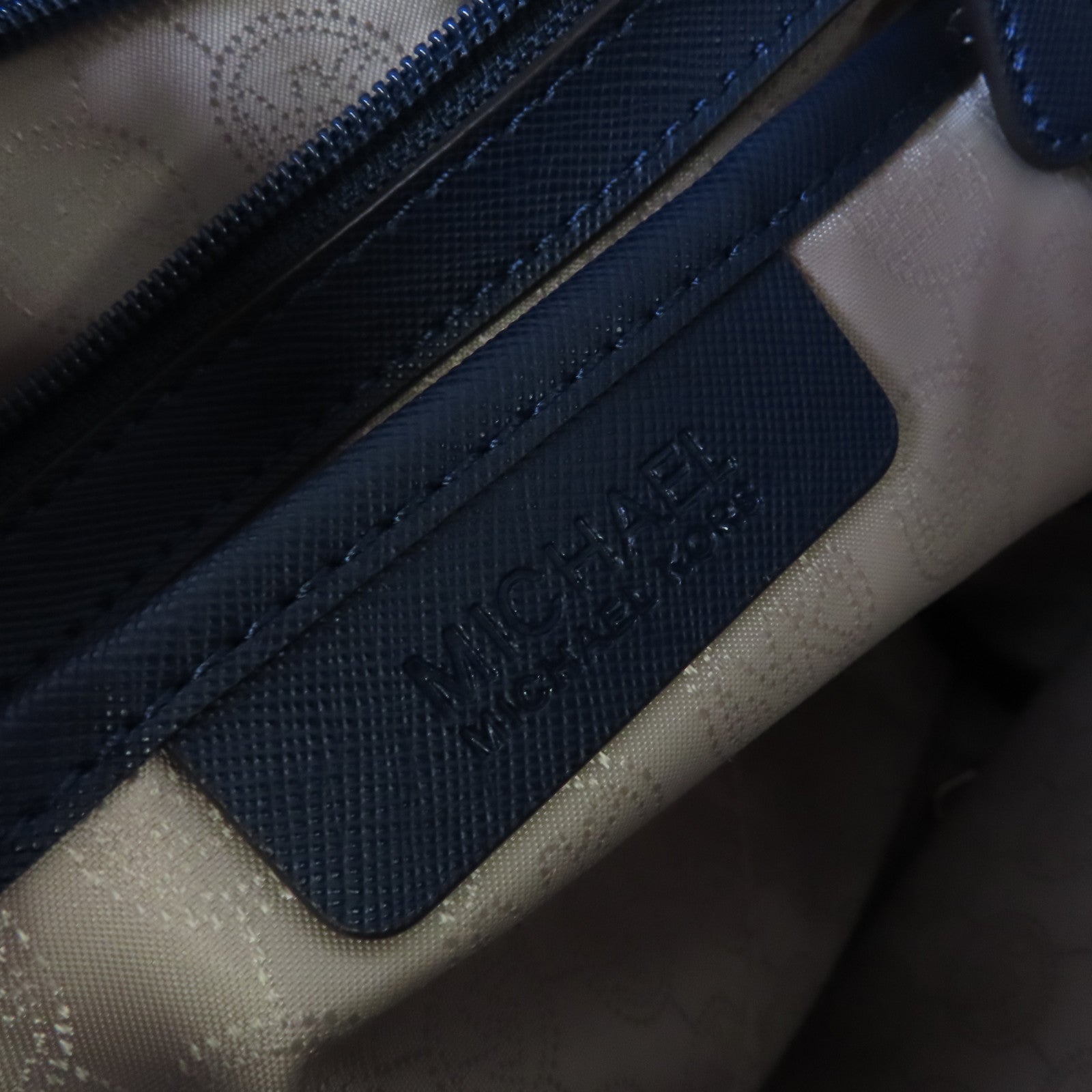 Michael Kors 牛皮皮革Tote Bag金扣肩背袋藍色