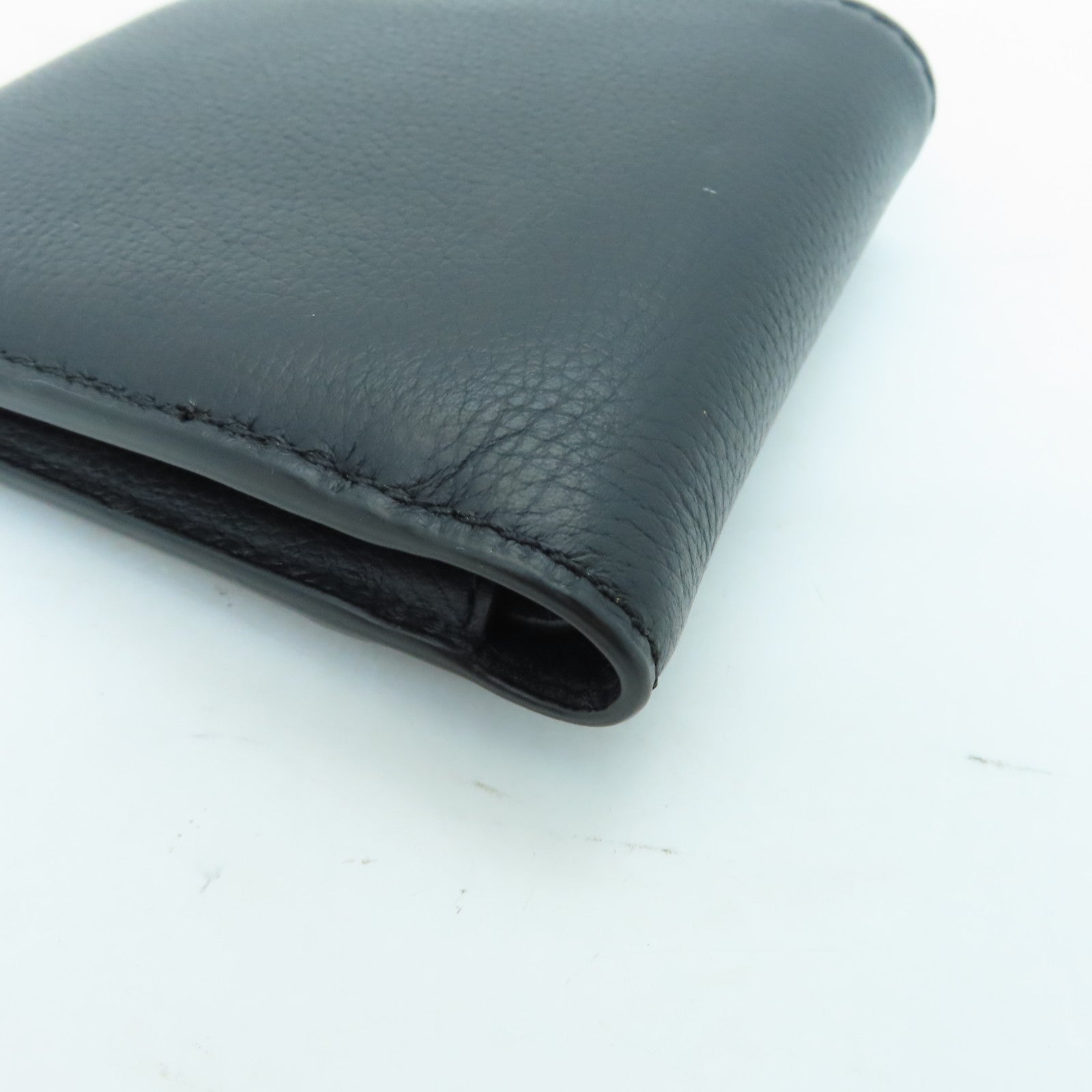 COACH Cowhide Leather Wallet Black