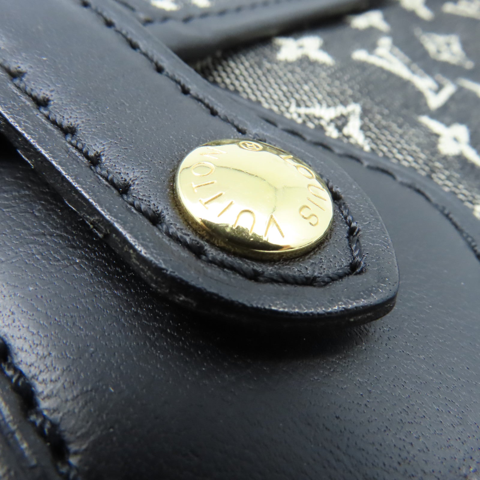 LOUIS VUITTON Mini Lin Monogram Mini Hippo Mario Kate Hand Bag手挽袋黑色