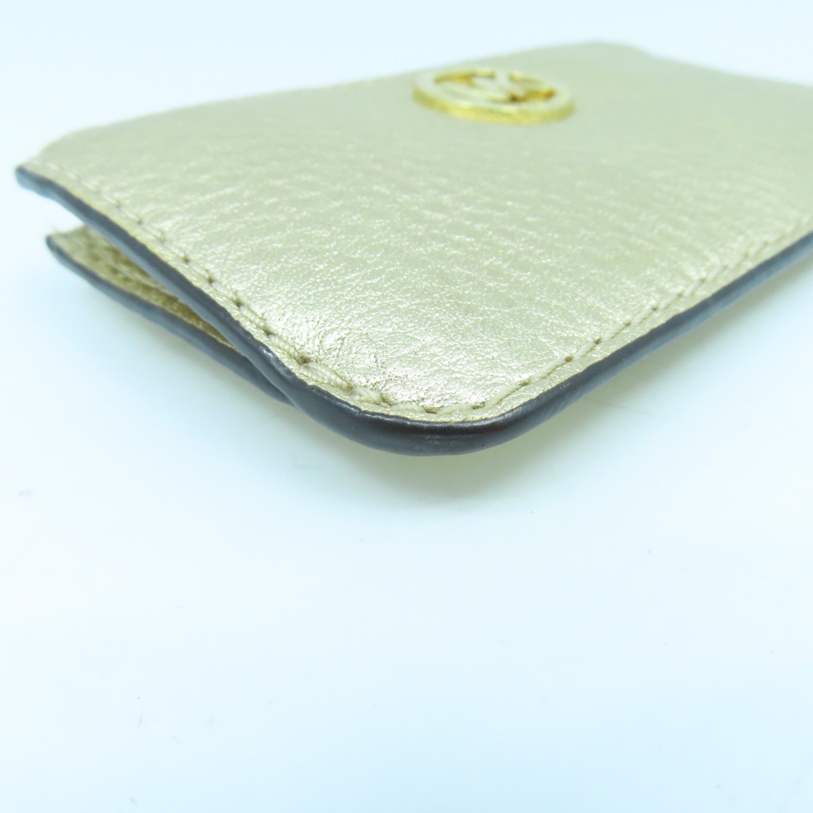 Michael Kors 牛皮皮革Coin Purse金扣零錢包金色
