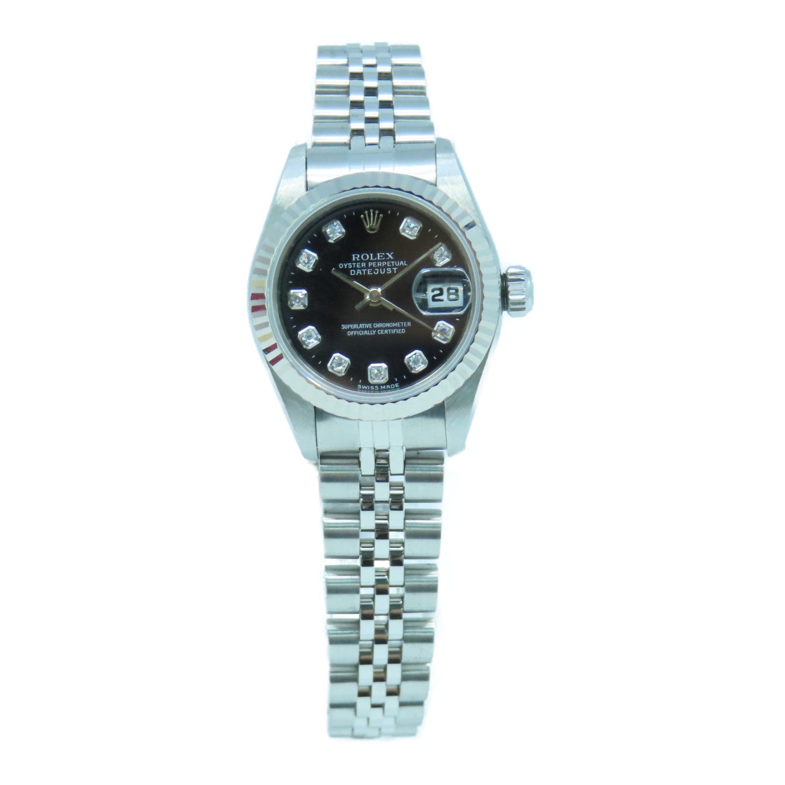 ROLEX Datejust不鏽鋼手錶自動機芯黑色