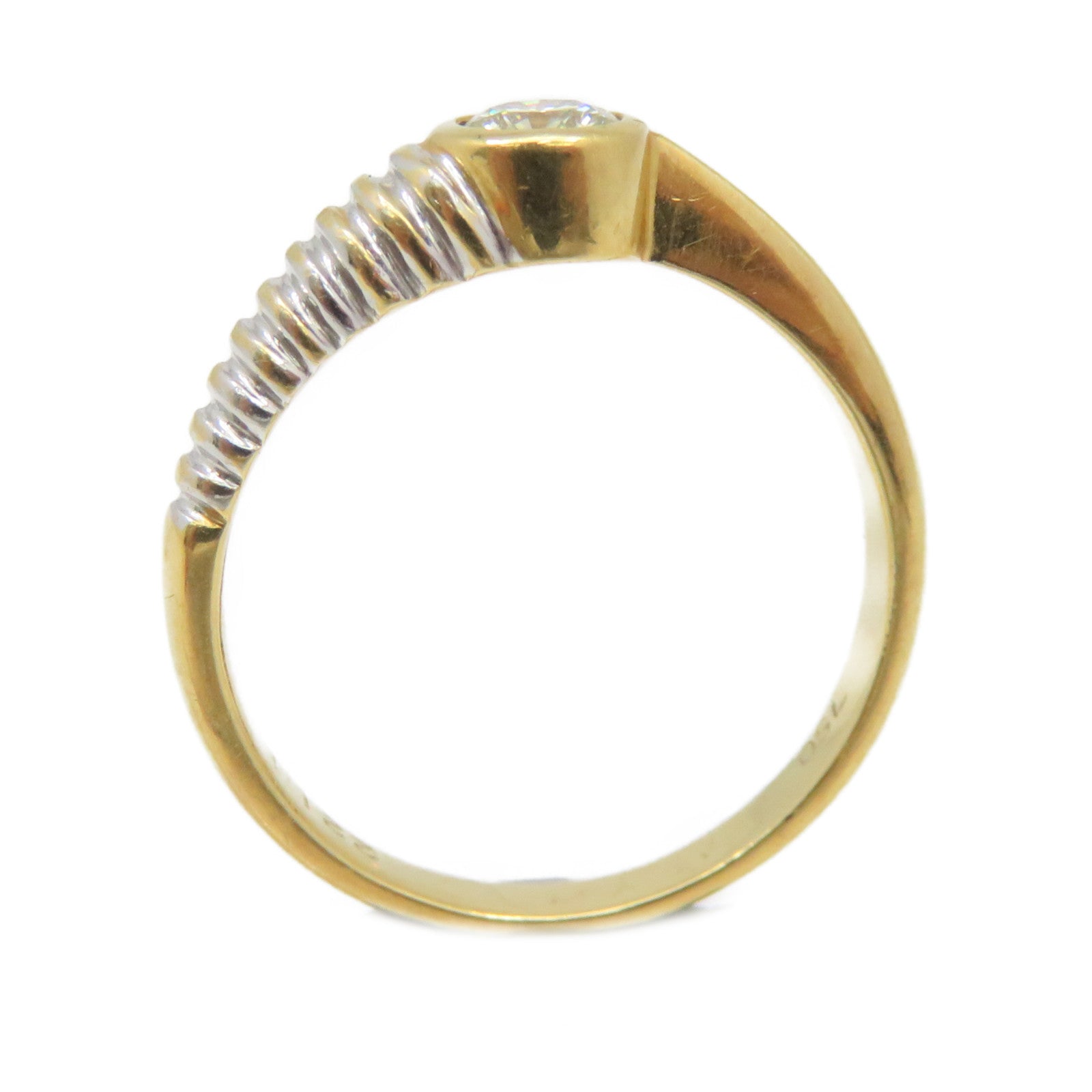 JEWELRY 18K Gold/0.22ct Diamond Ring US#5