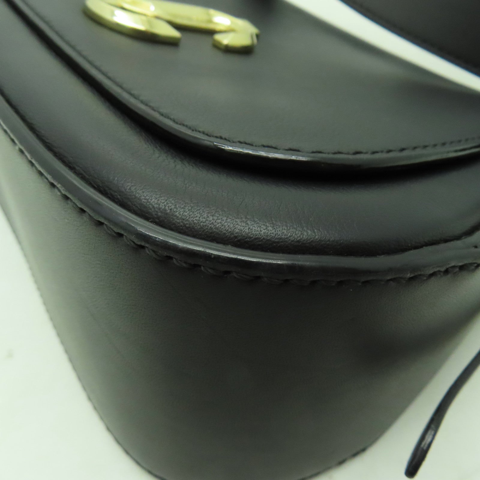 JIMMY CHOO 【激減優惠】牛皮皮革Shoulder Bag金扣肩背袋黑色