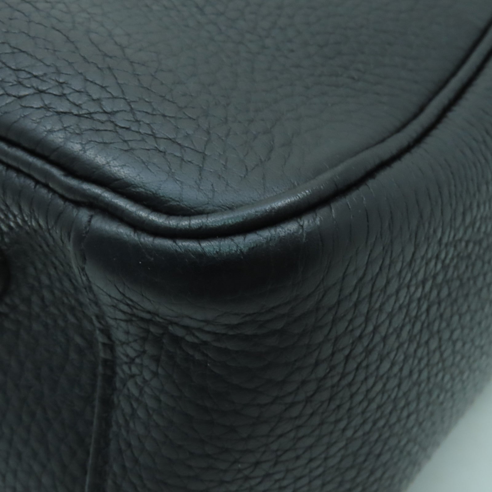 HERMES Clemence皮革Lindy 30銀扣手挽肩背兩用袋黒色