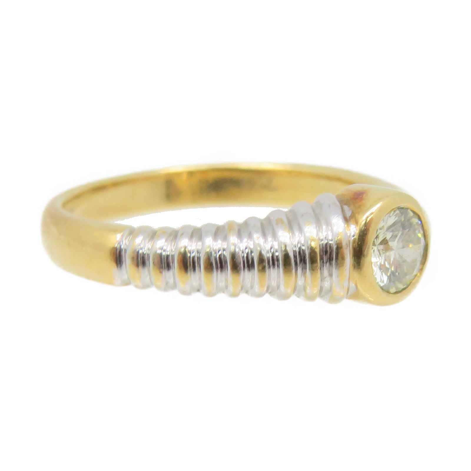 JEWELRY 18K Gold/0.22ct Diamond Ring US#5