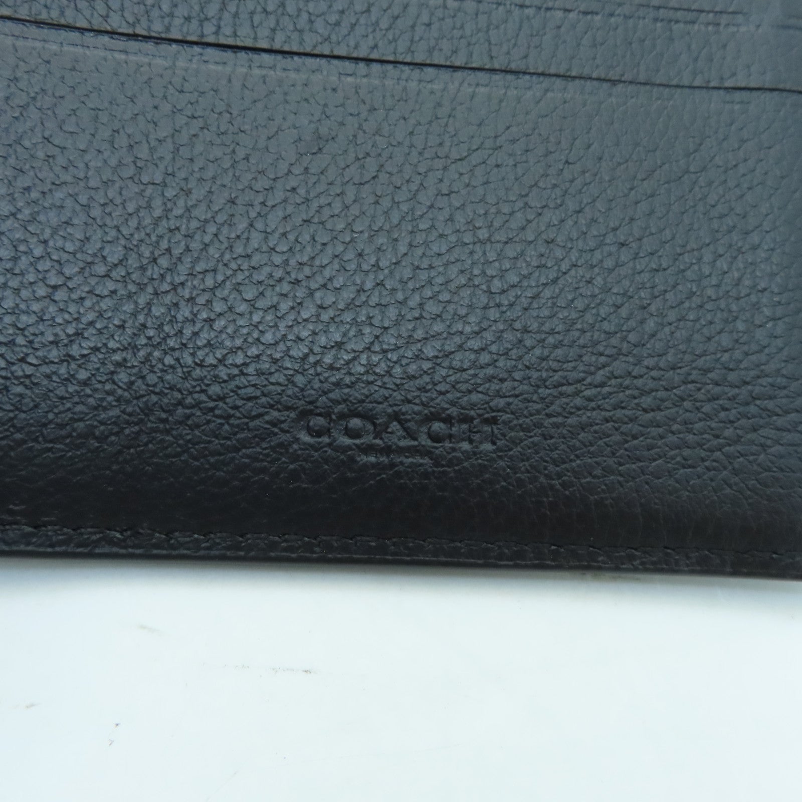 COACH Cowhide Leather Wallet Black