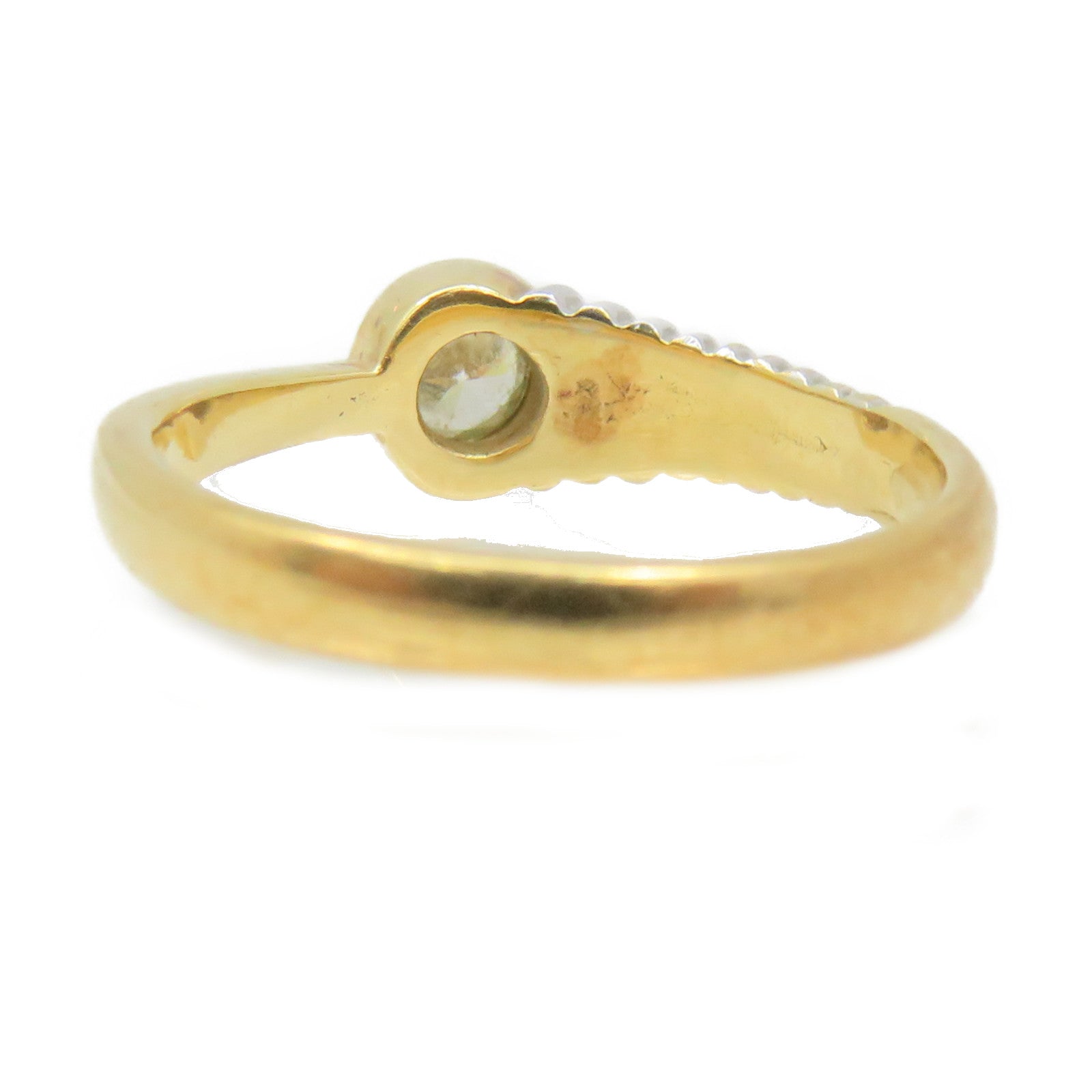 JEWELRY 18K Gold/0.22ct Diamond Ring US#5