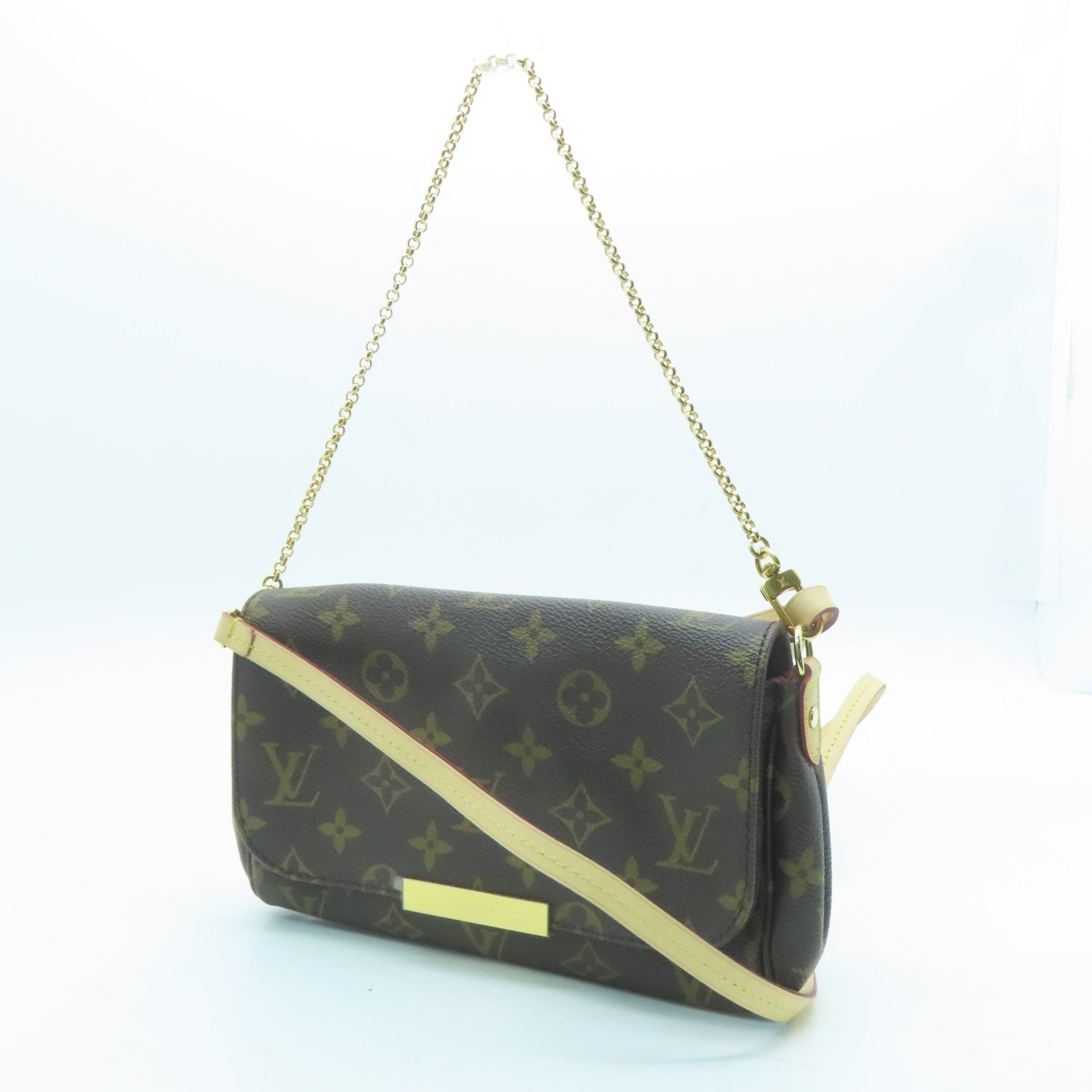 LOUIS VUITTON Monogram Favorite PM金扣肩背袋啡色